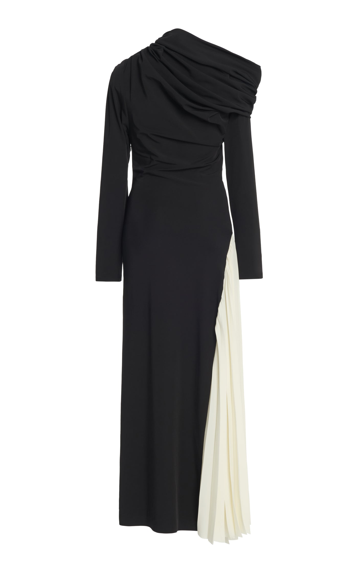 Pleated Jersey Maxi Dress