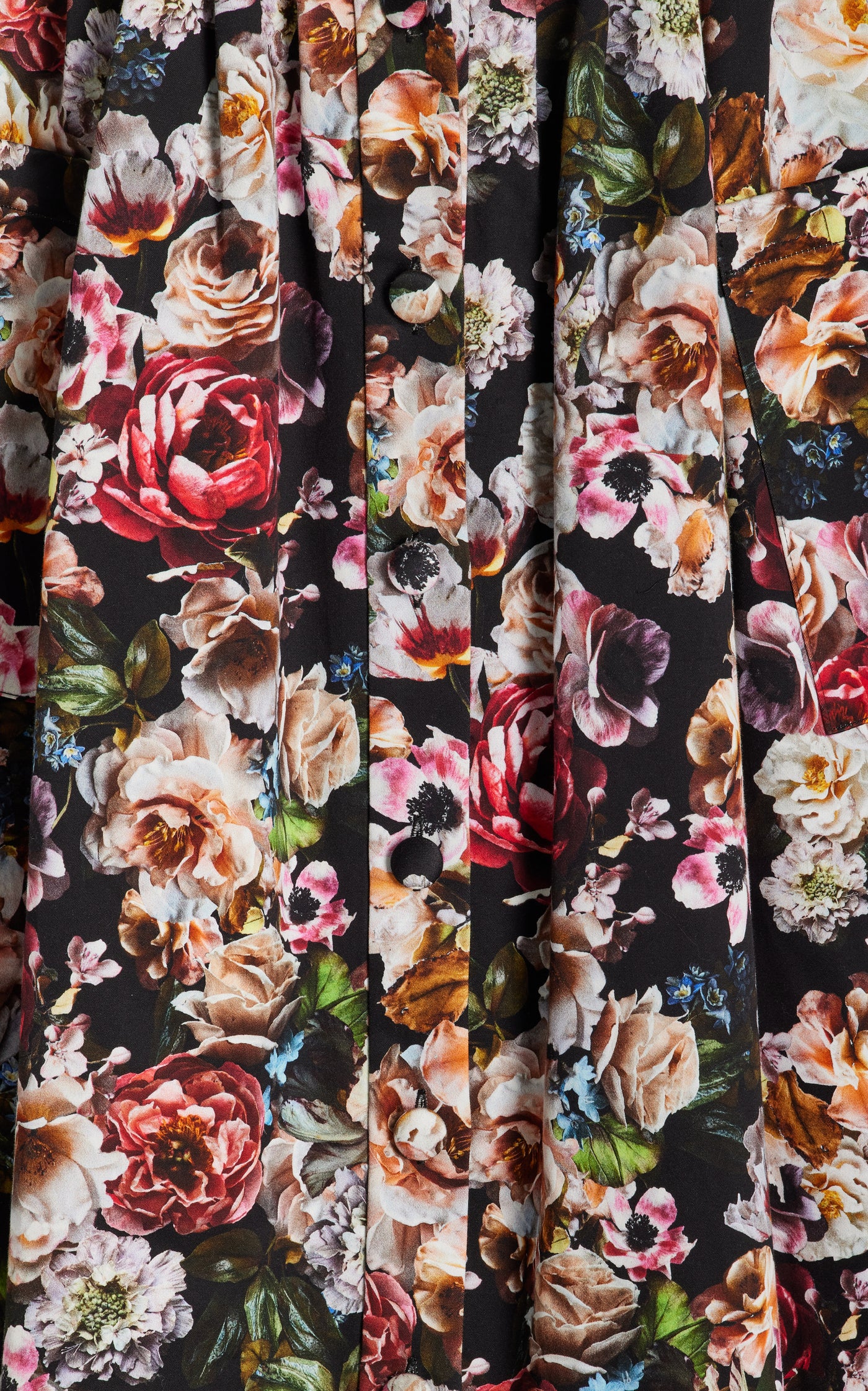 Floral Duchess Satin Midi Skirt