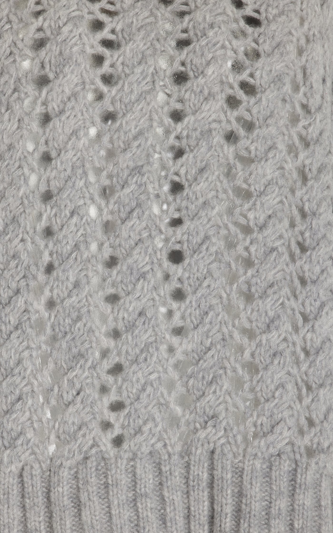 Open Knit Cashmere Turtleneck Sweater