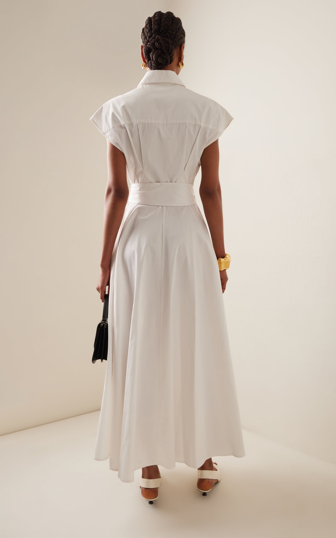 Dejeuner Embroidered Cotton Poplin Maxi Dress