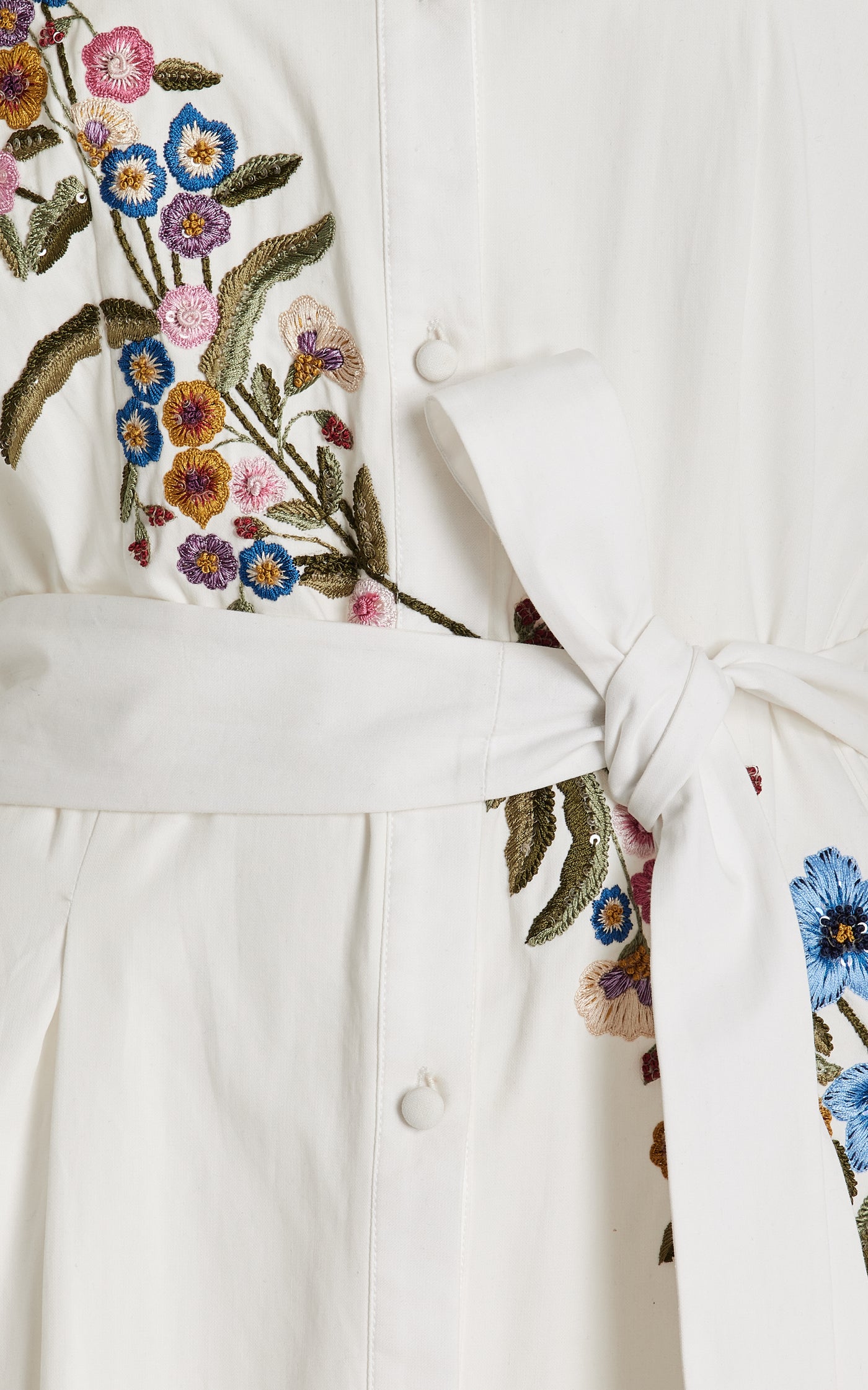 Dejeuner Embroidered Cotton Poplin Maxi Dress
