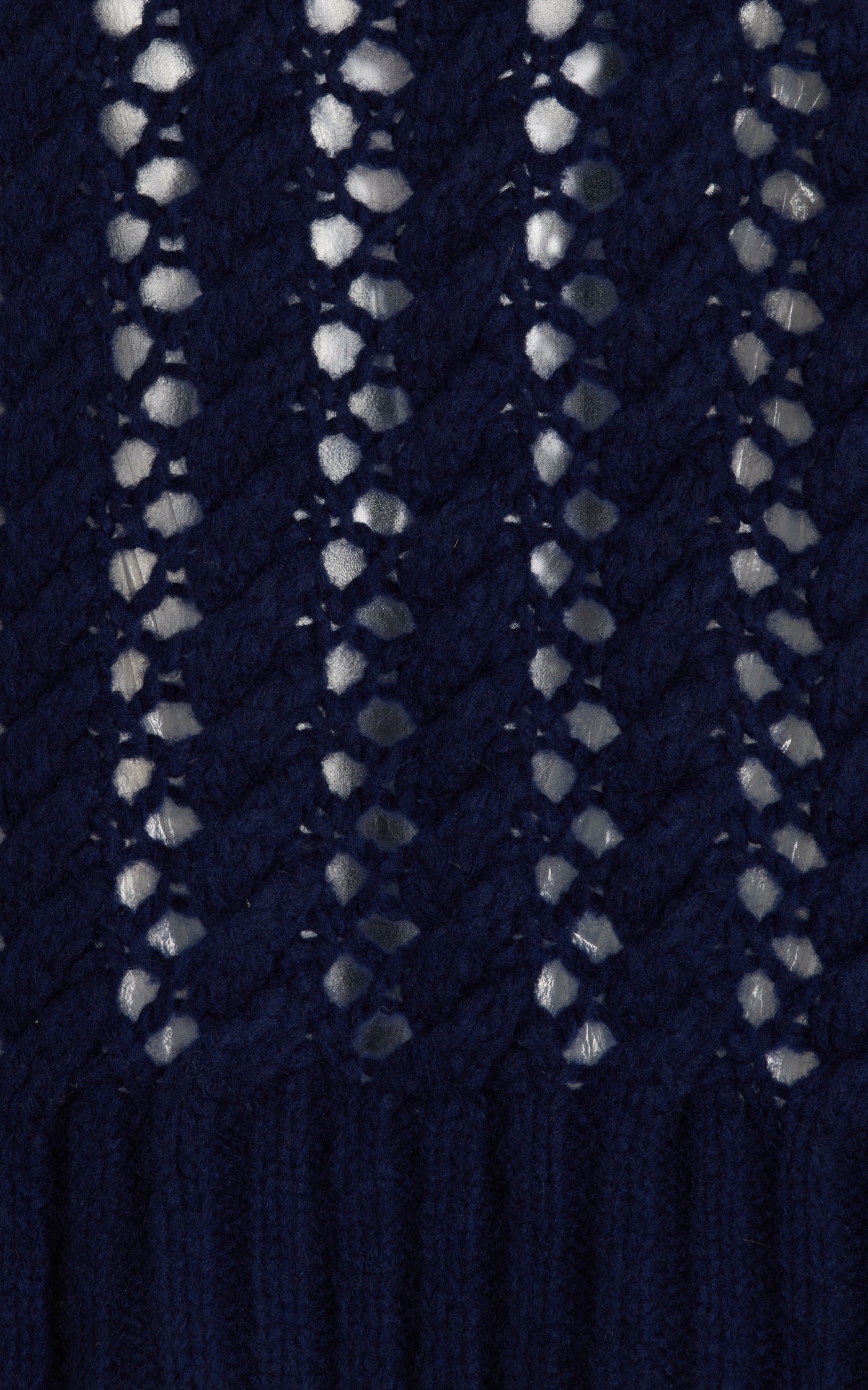 Open Knit Cashmere Turtleneck Sweater