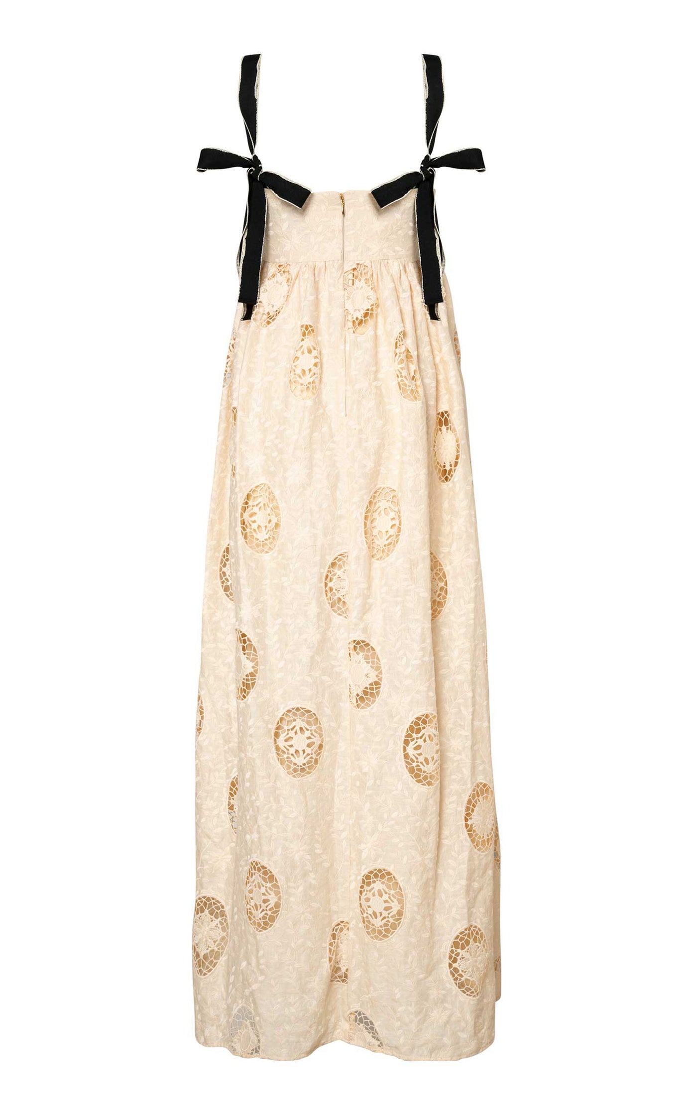 Verbena Platero Embroidered Linen Maxi Dress