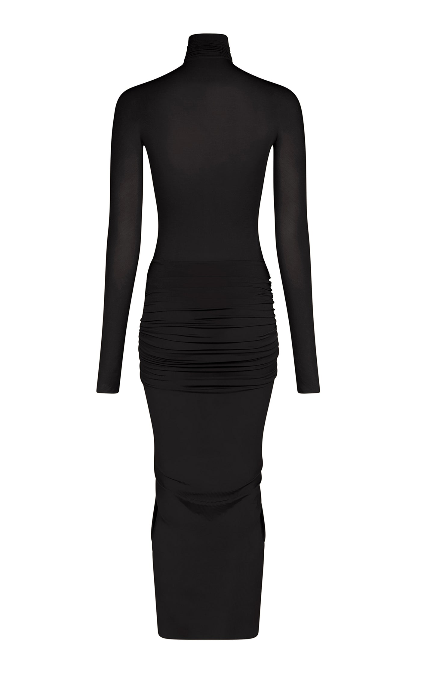 Gathered Jersey Midi Dress