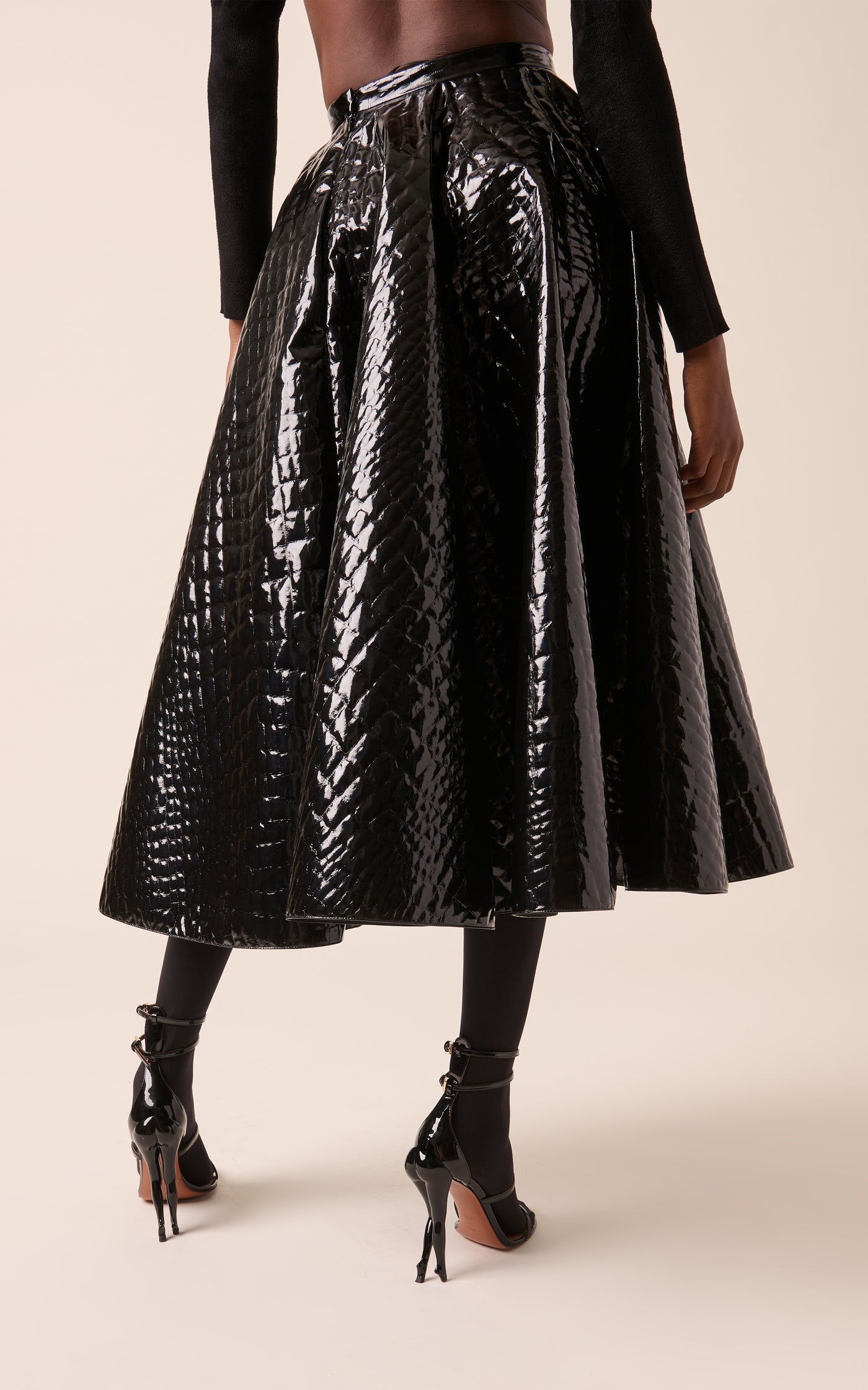 Embossed Midi Skirt