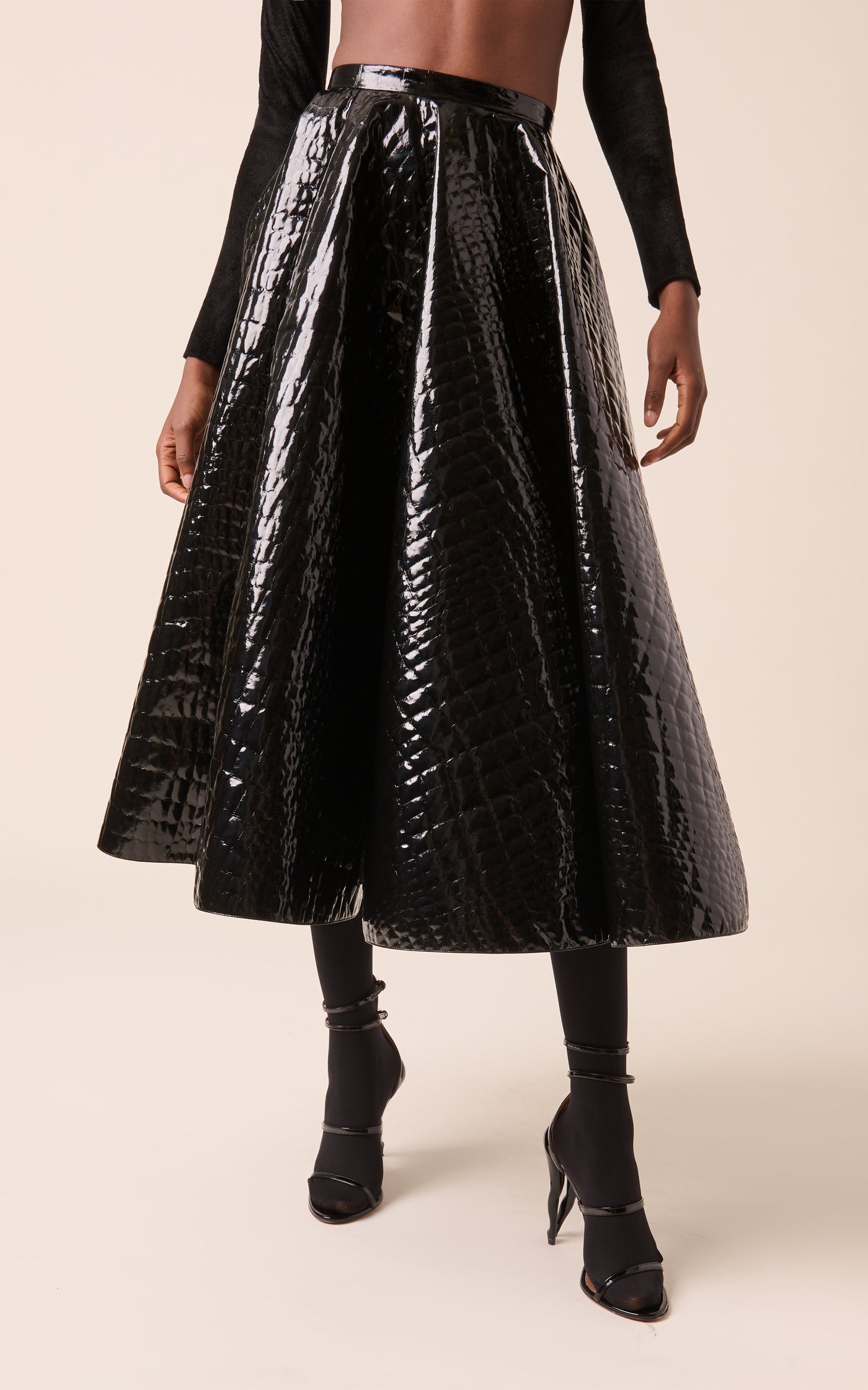 Embossed Midi Skirt