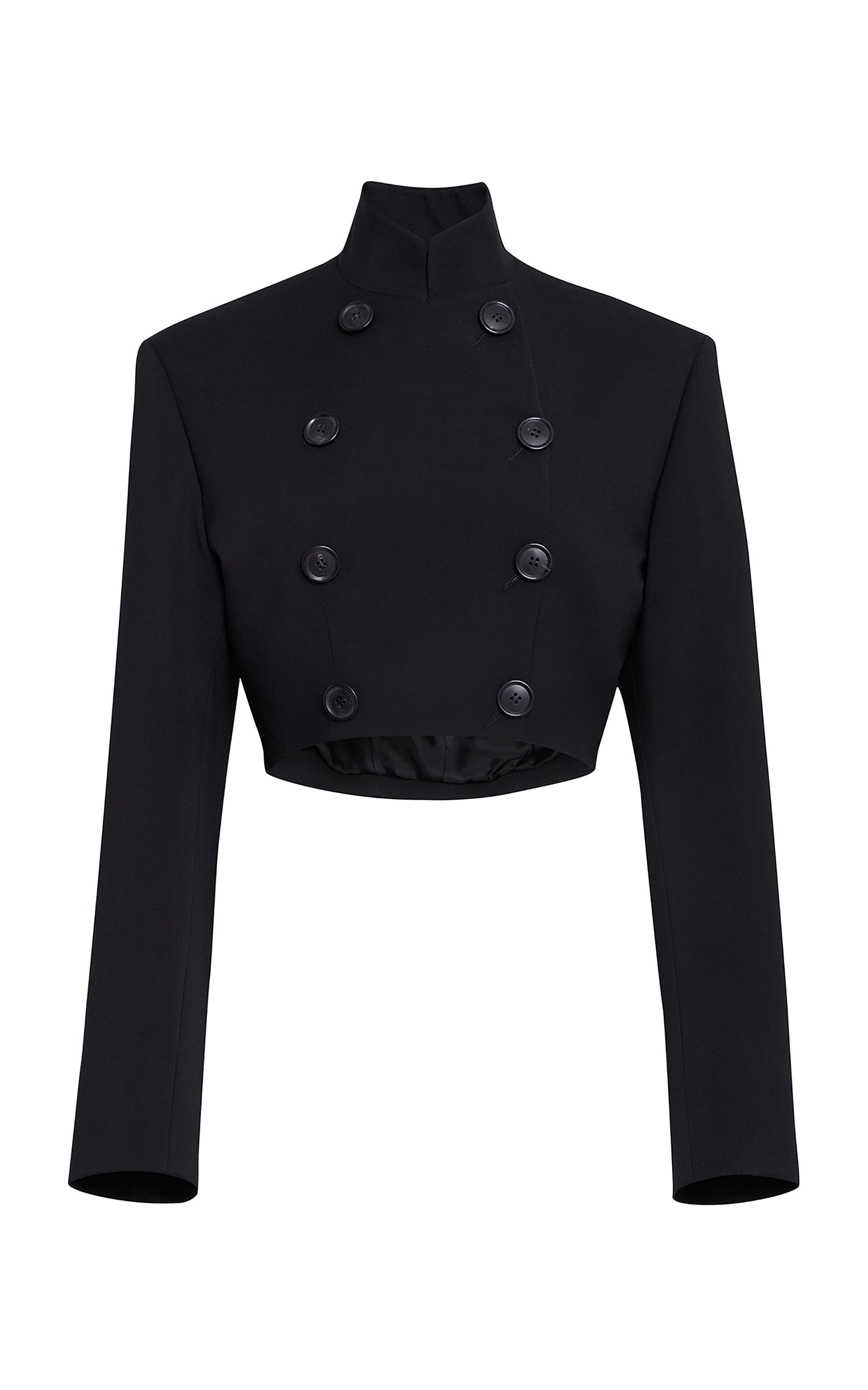 Stretch-Wool Gabardine Cropped Jacket
