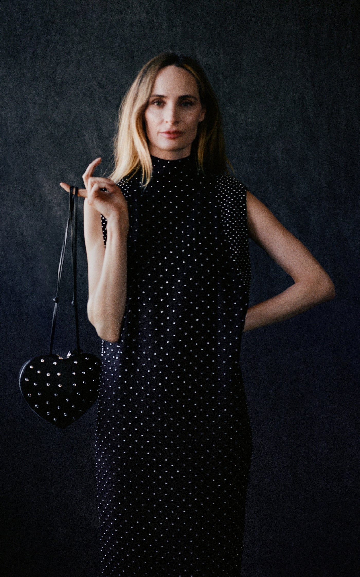 Studded Jersey Maxi Dress