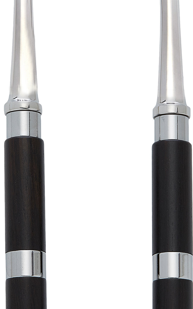 Carla Riviera Stainless Steel and Ebony Salad Set