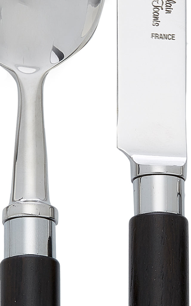 Carla Stainless Steel and Ebony Silverware Set