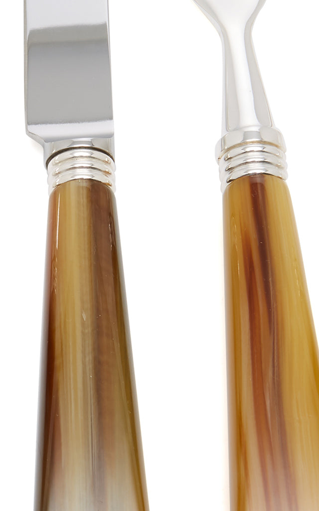 Tonia Silver-Plated Horn Silverware Set