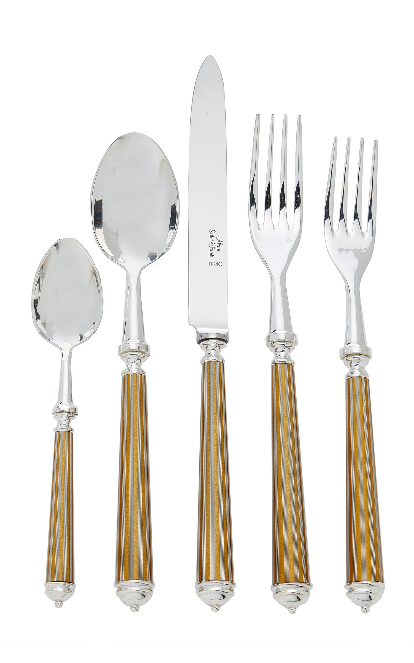 Lignes Silver and Gold-Plated Flatware Set