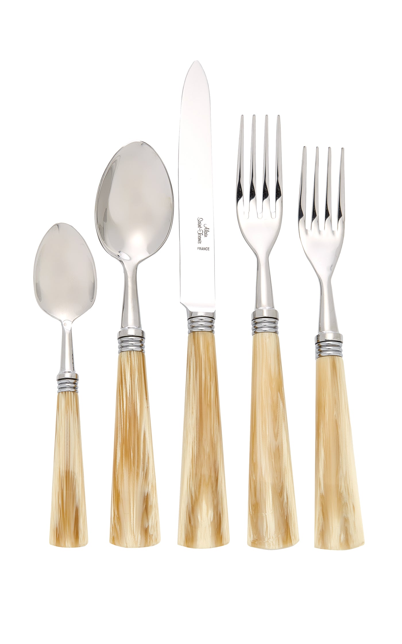 Tonia Stainless Steel and Horn Silverware Set