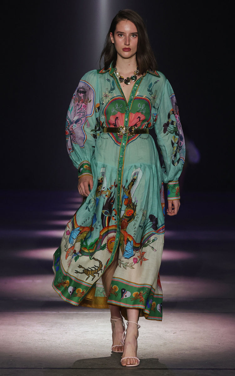 Evergreen Maxi Shirt Dress
