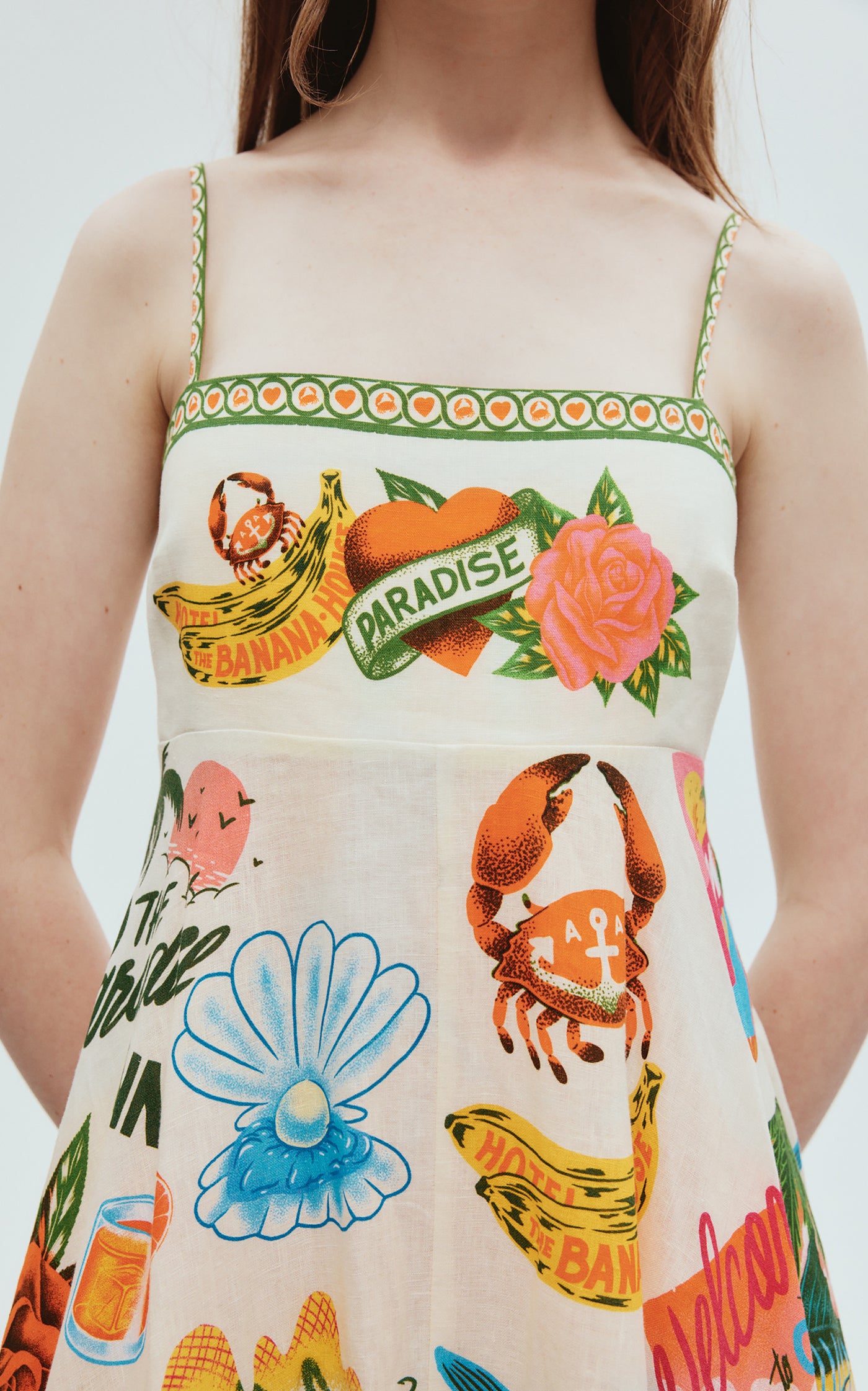 Paradiso Printed-Linen Maxi Dress