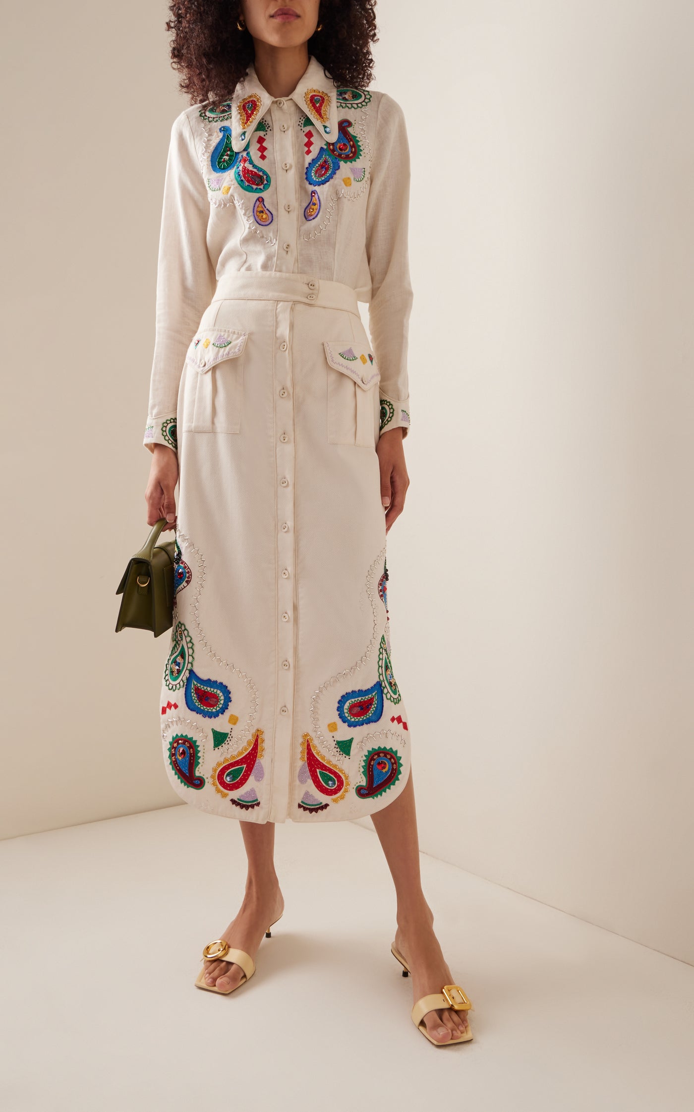 Peggy Cotton Midi Skirt