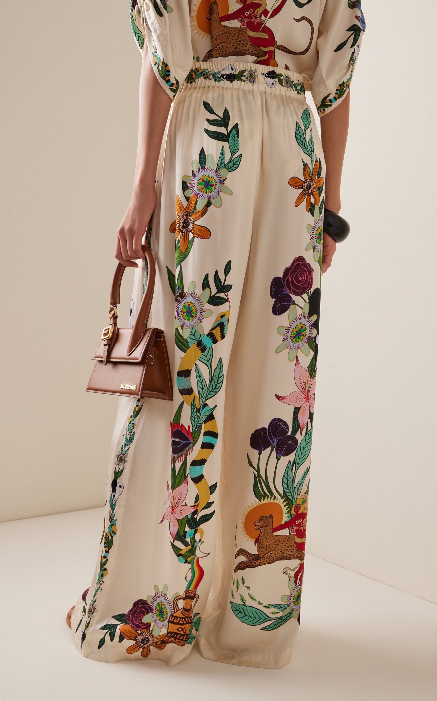 Meagan Printed Silk Pants