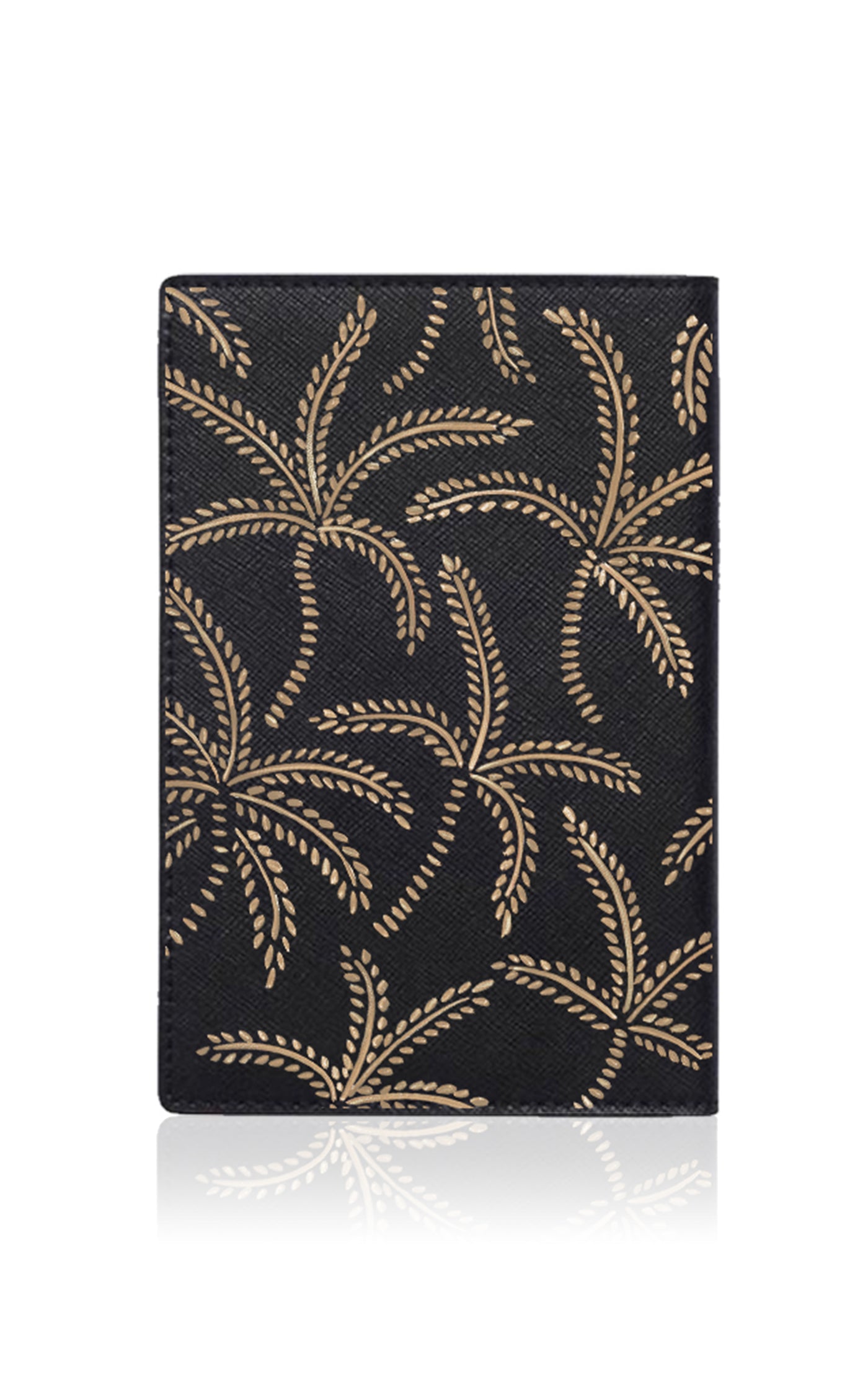 Abstract Palms Leather Passport Holder
