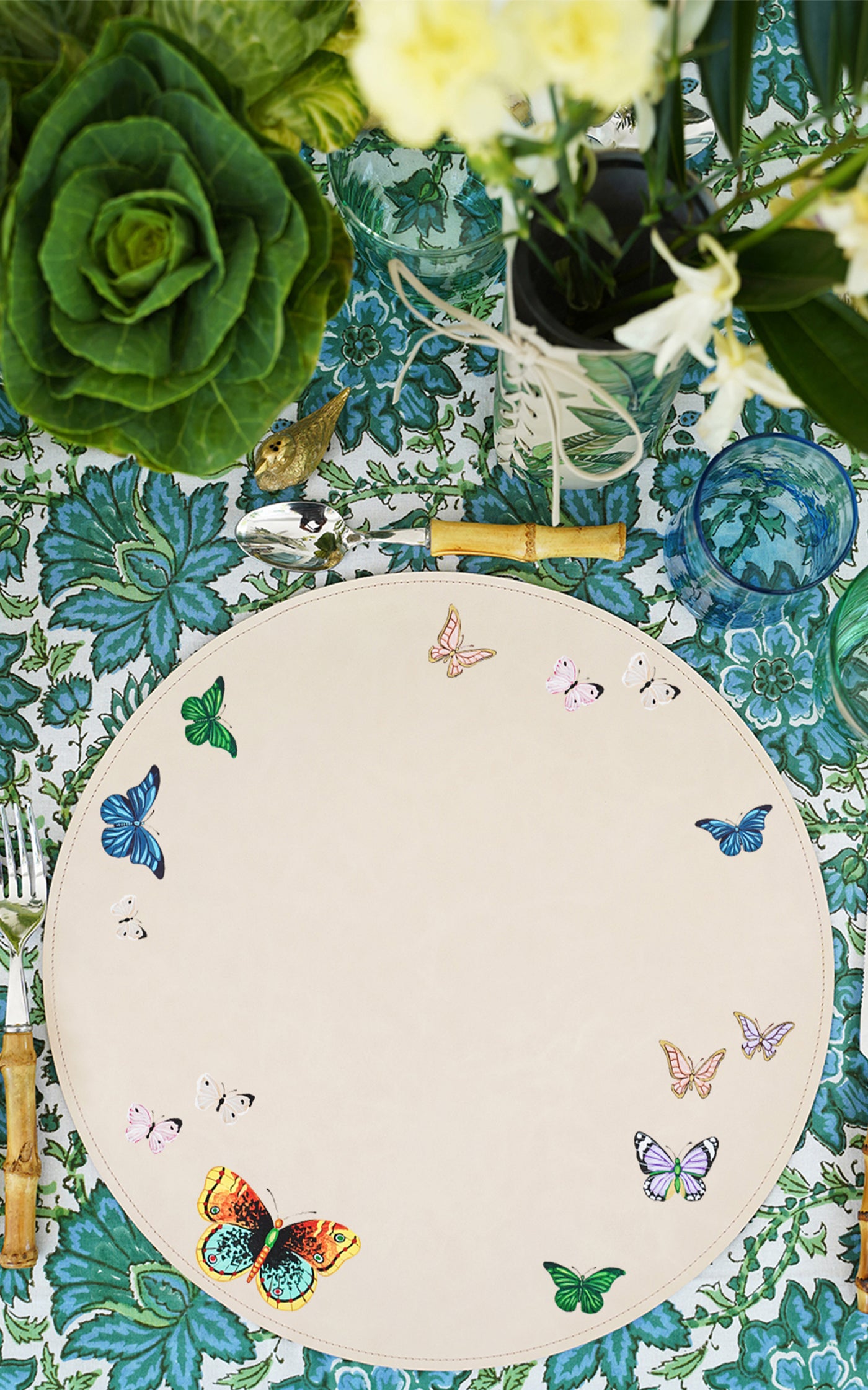 Butterflies Leather Placemat Set