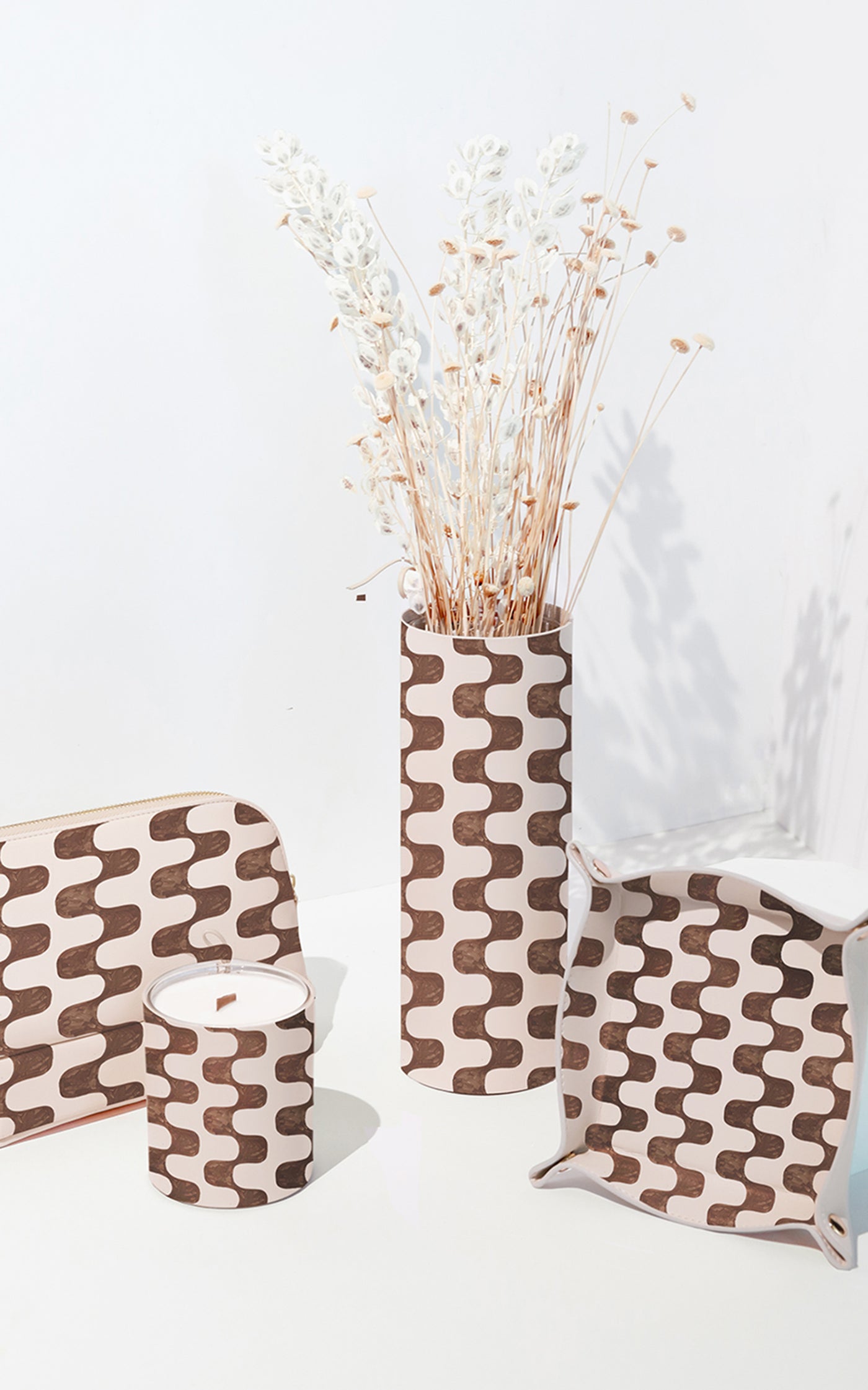 Warm Retro Leather Vase