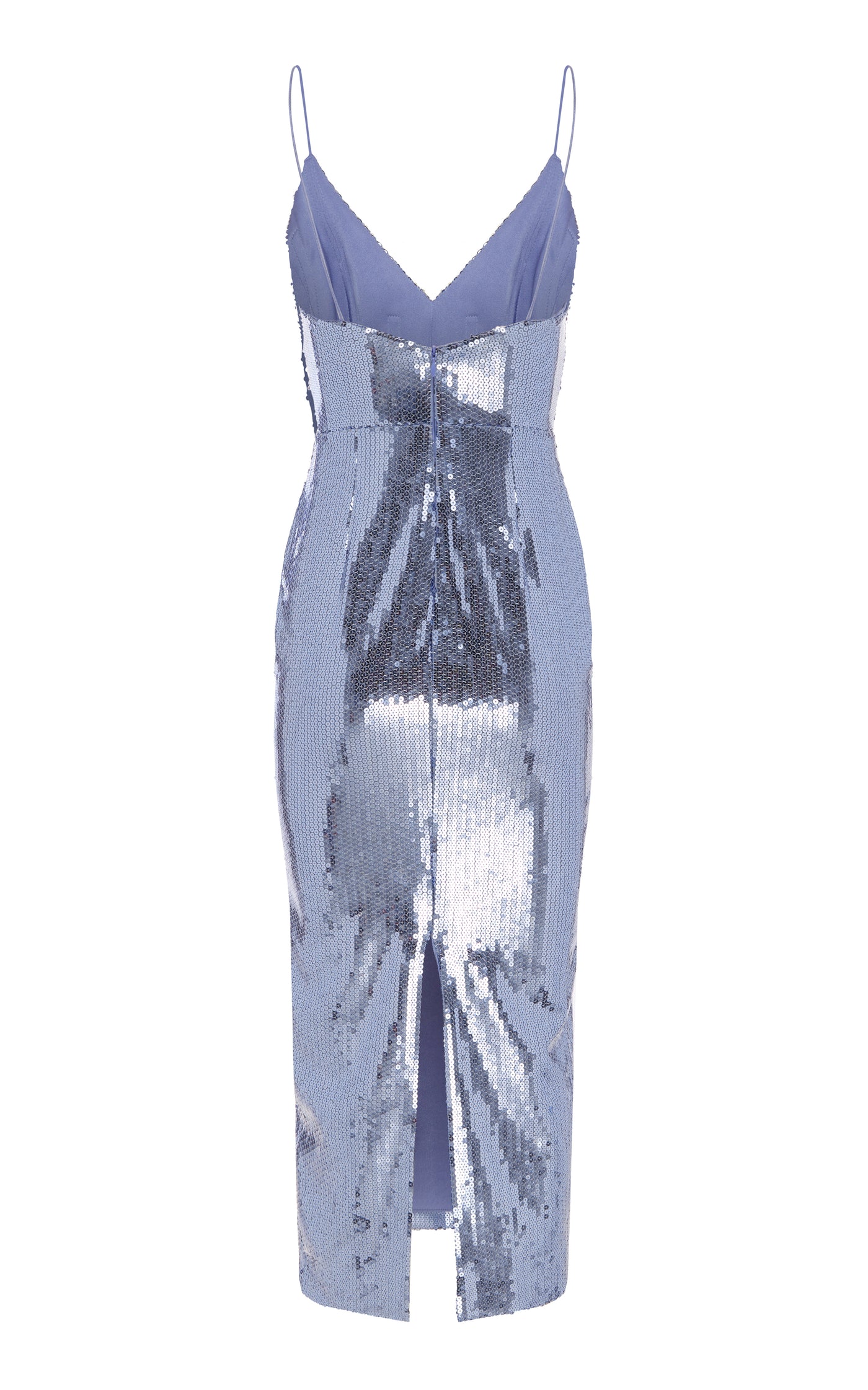 Sequined Satin-Crepe Midi Dress