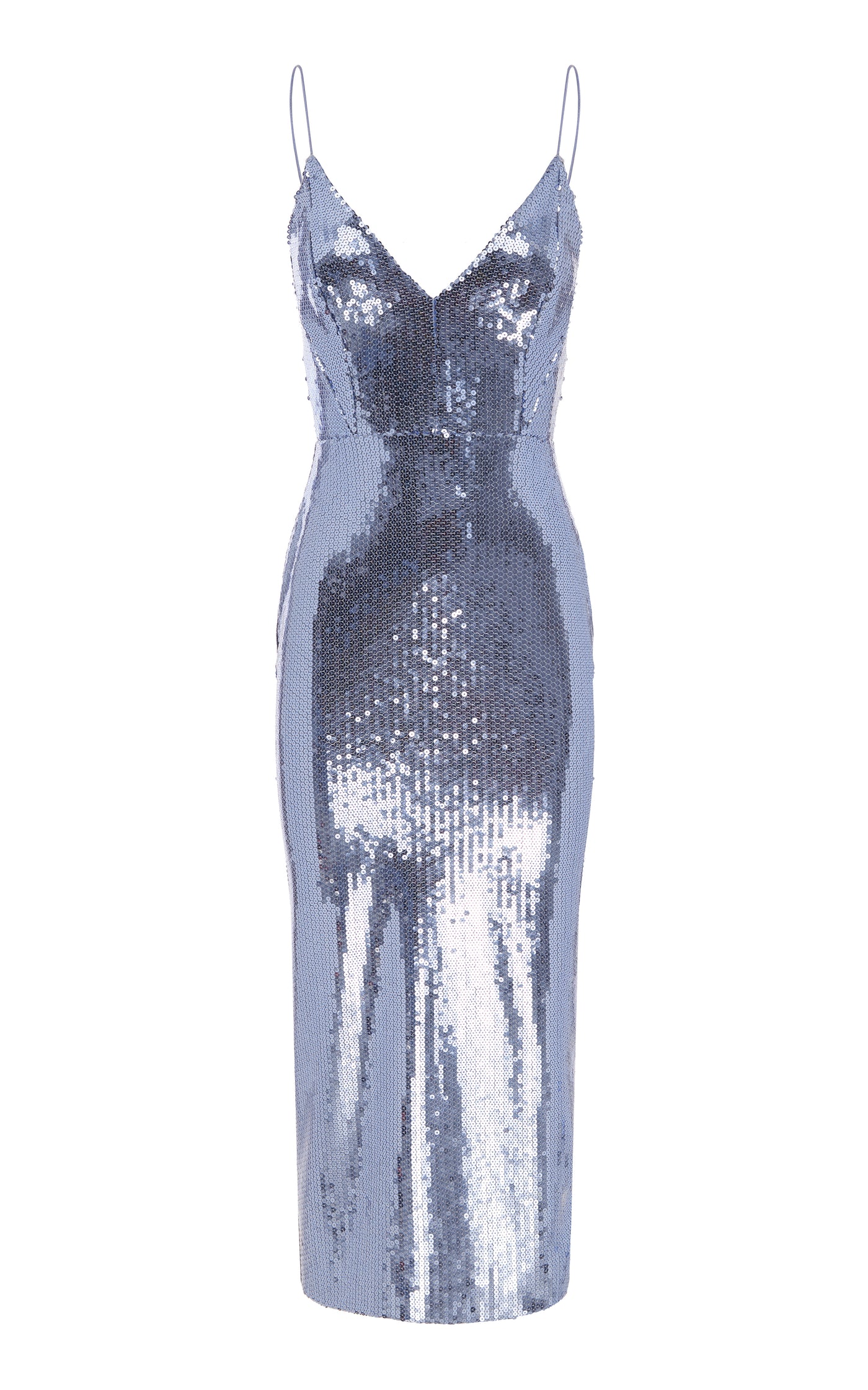 Sequined Satin-Crepe Midi Dress