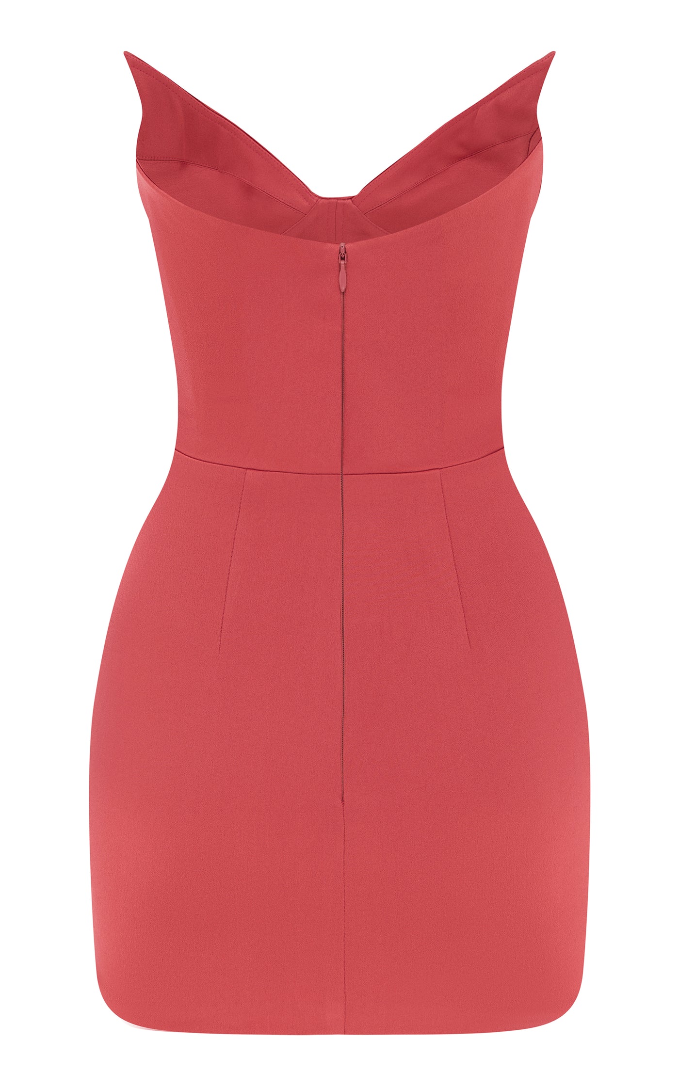 Sculpted Bustier Satin-Crepe Mini Dress