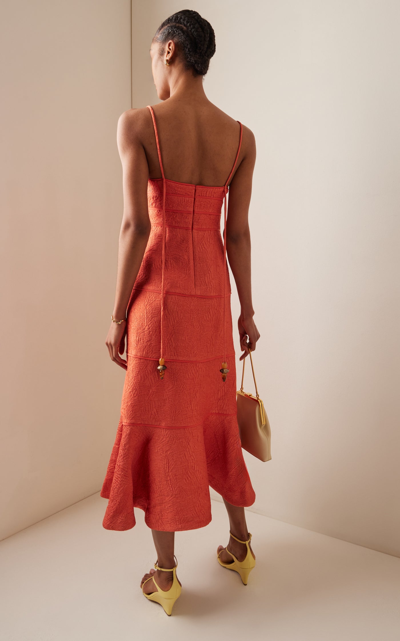 Vereda Sculpted Jacquard Midi Dress