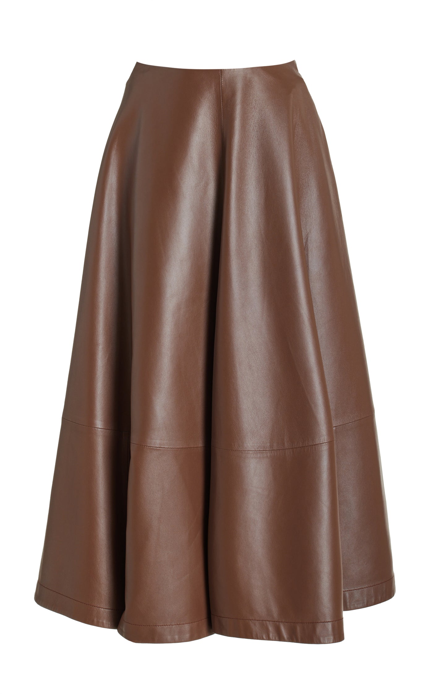 Varda Leather Midi Skirt