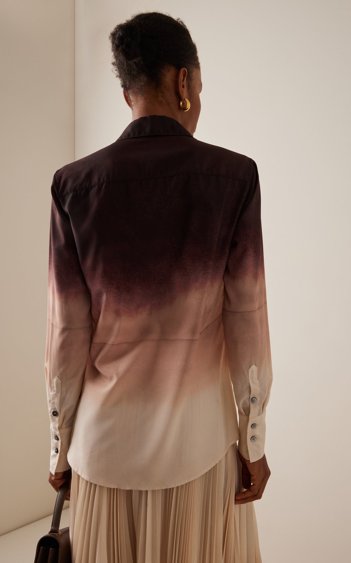 Chika Dip-Dyed Silk Shirt