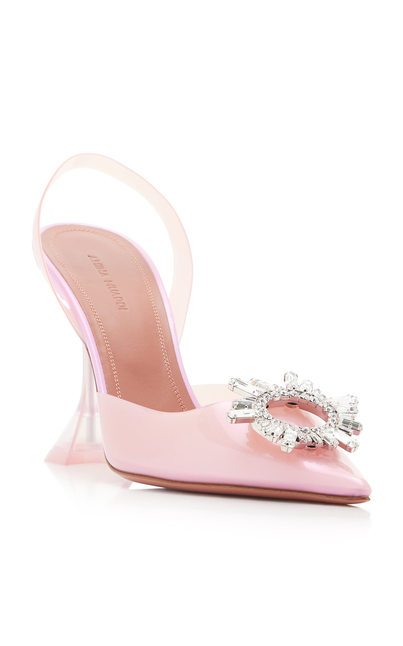 Begum Crystal-Embellished PVC Slingback Pumps