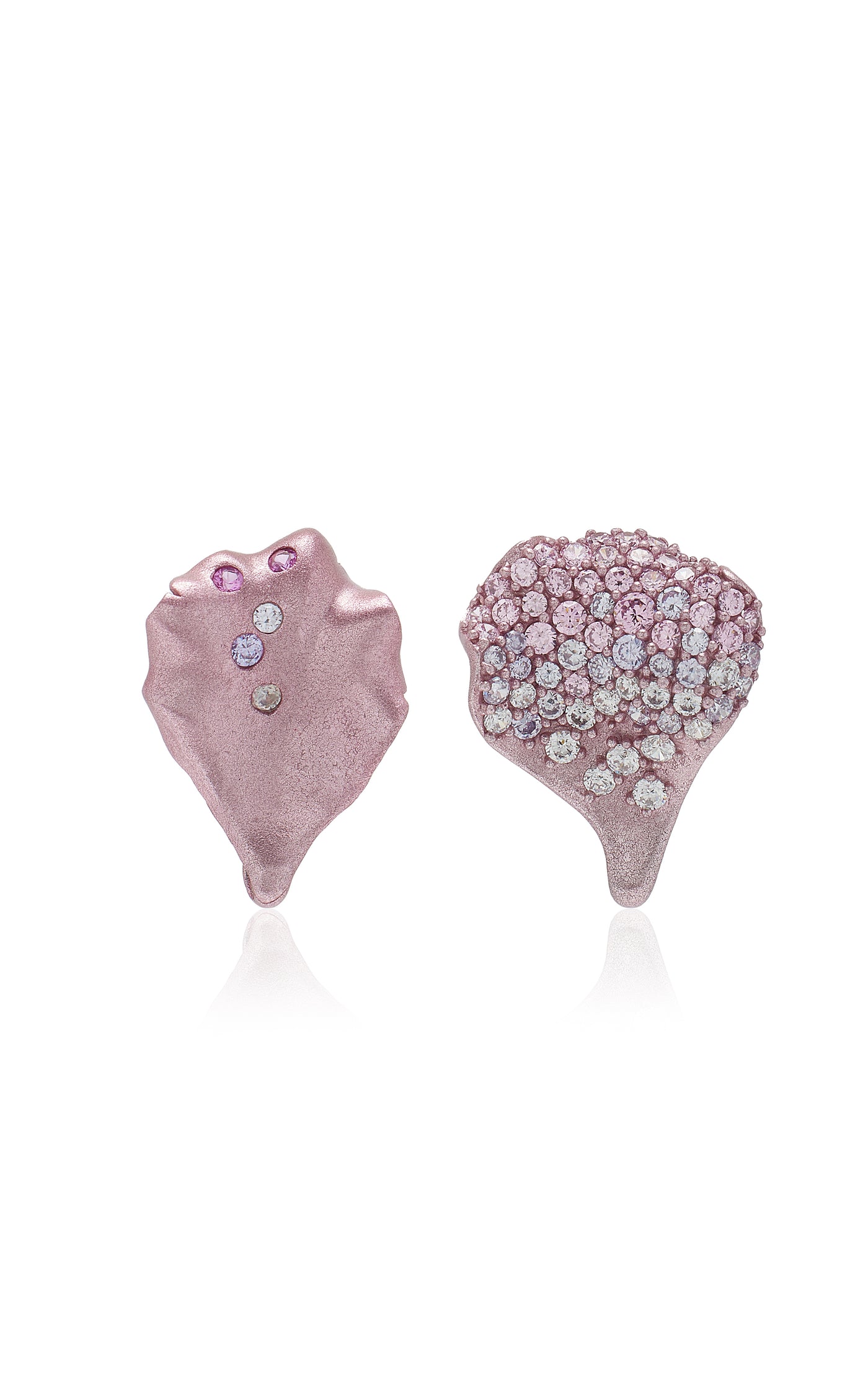 Petal Aluminum Diamond, Sapphire Earrings