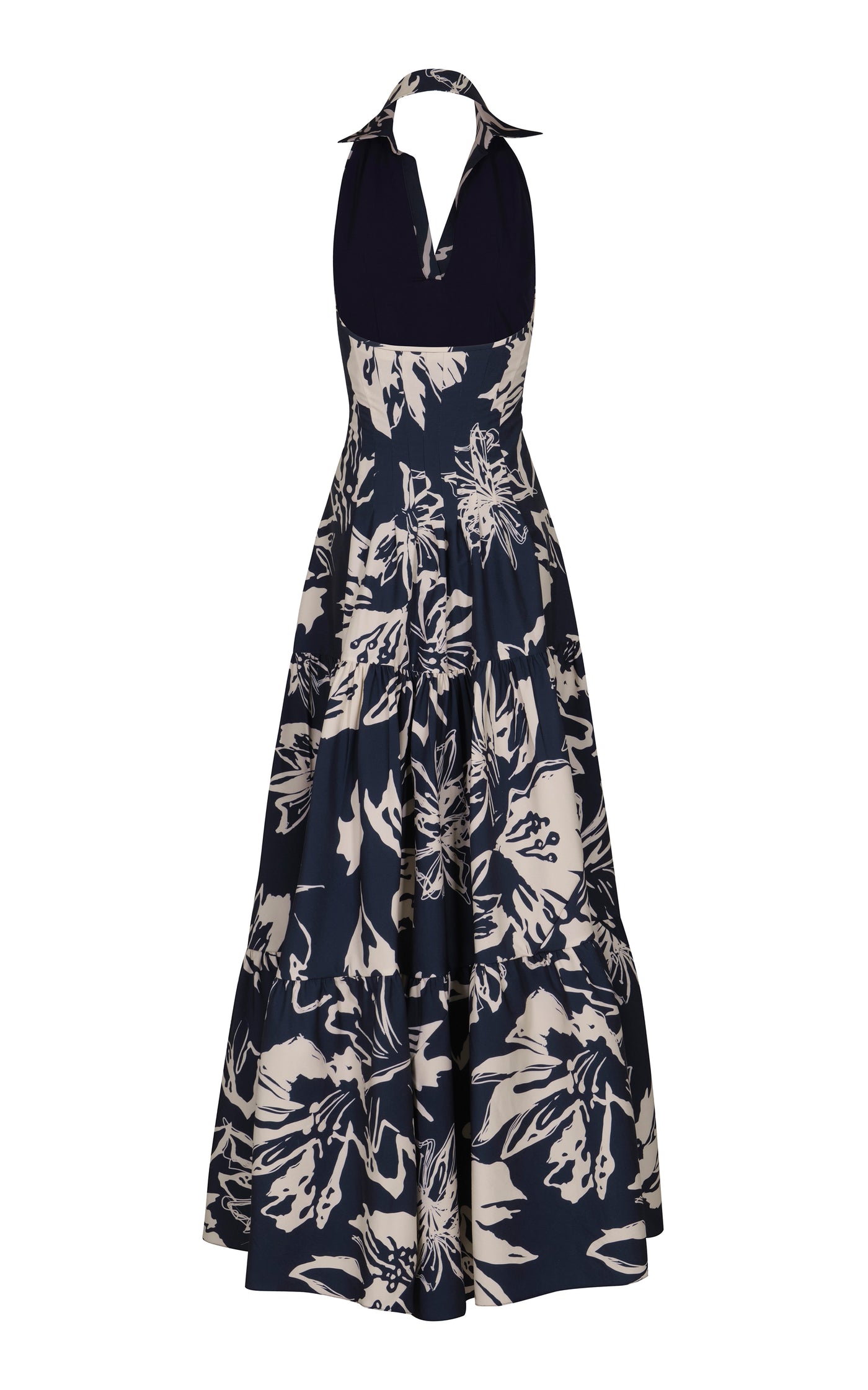 Colonial Collared Cotton Poplin Maxi Dress