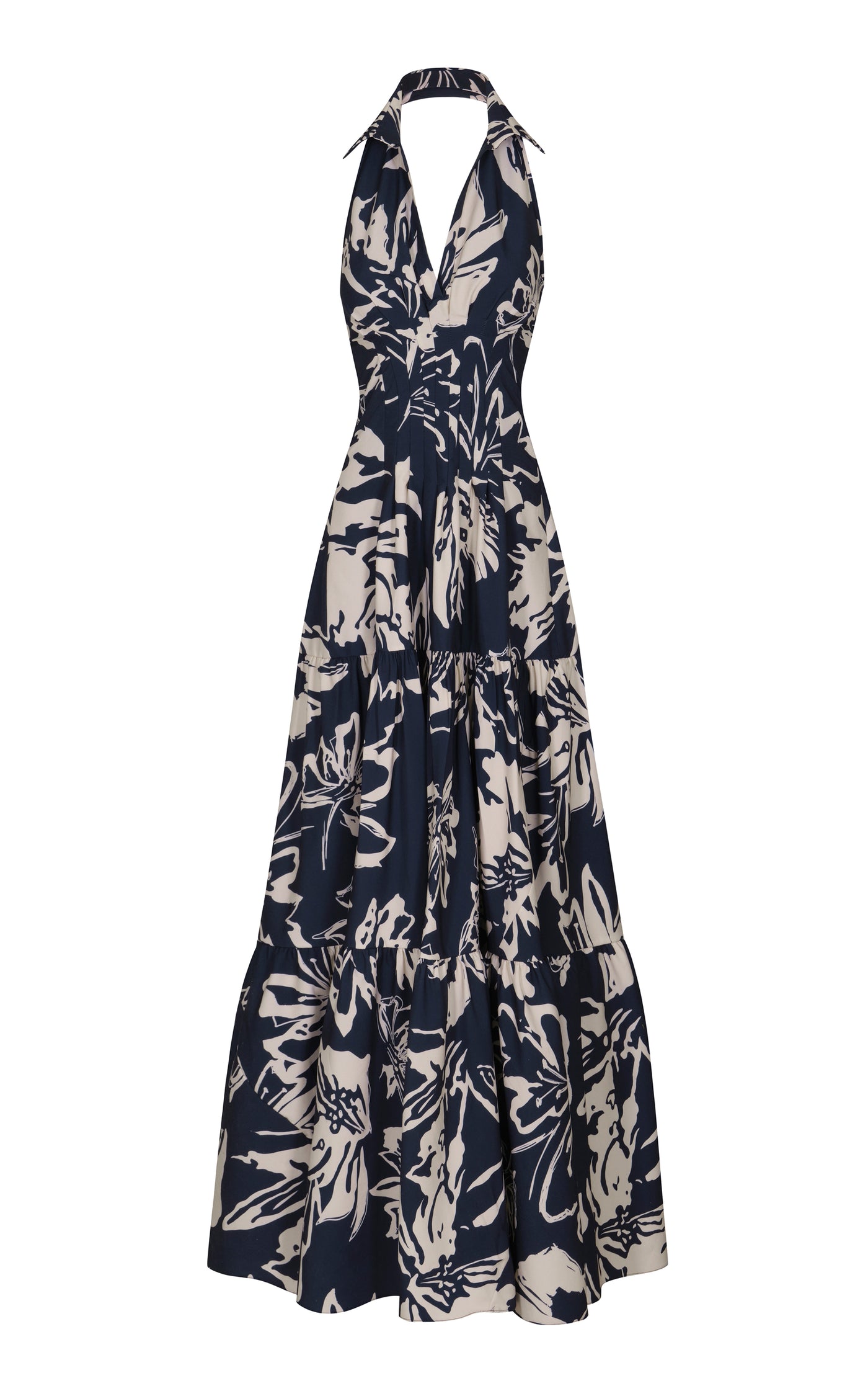 Colonial Collared Cotton Poplin Maxi Dress