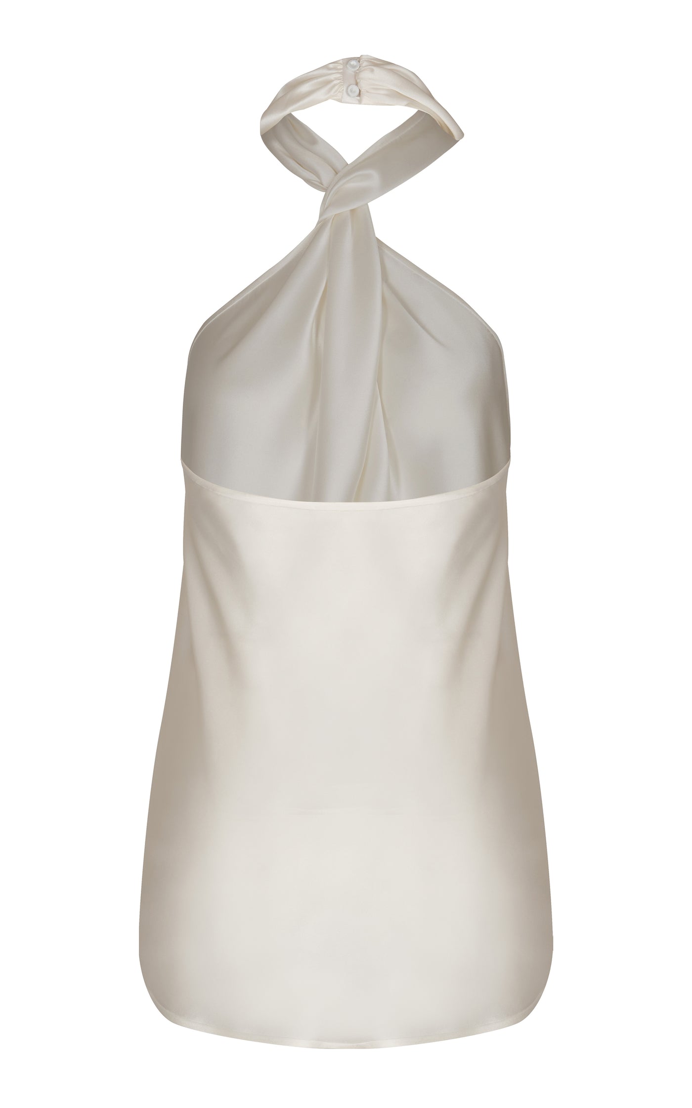 Patronal Floral-Appliquéd Silk Halter Top