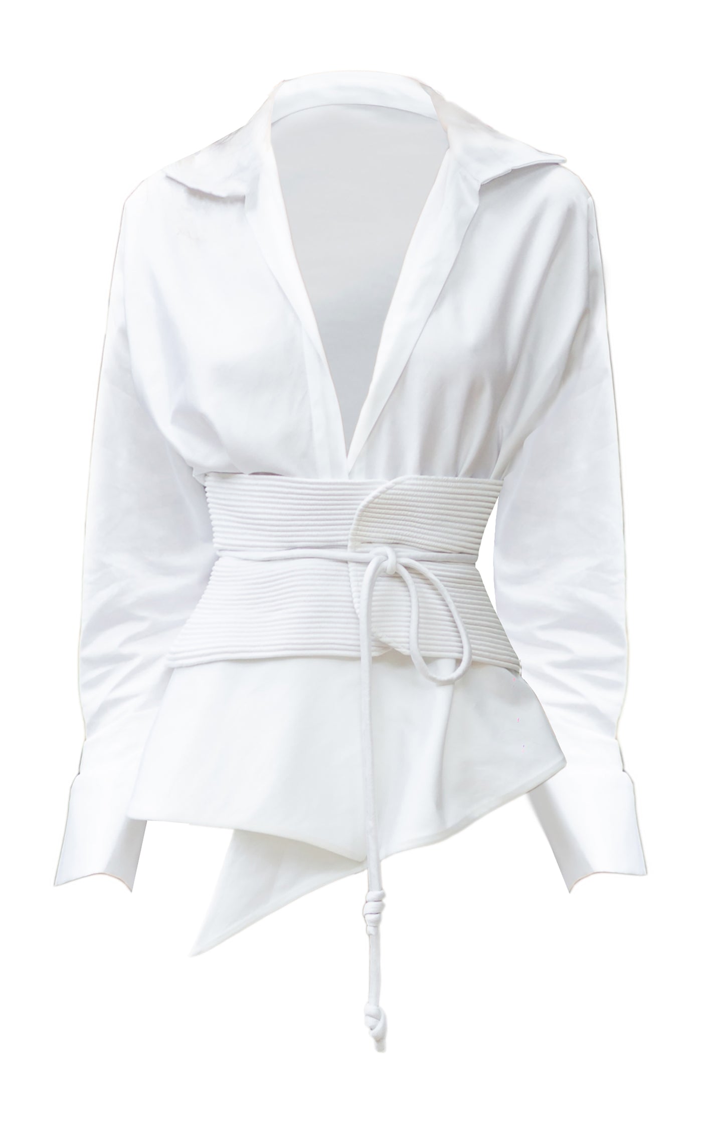 Tierra De Luz Belted Cotton Poplin Shirt