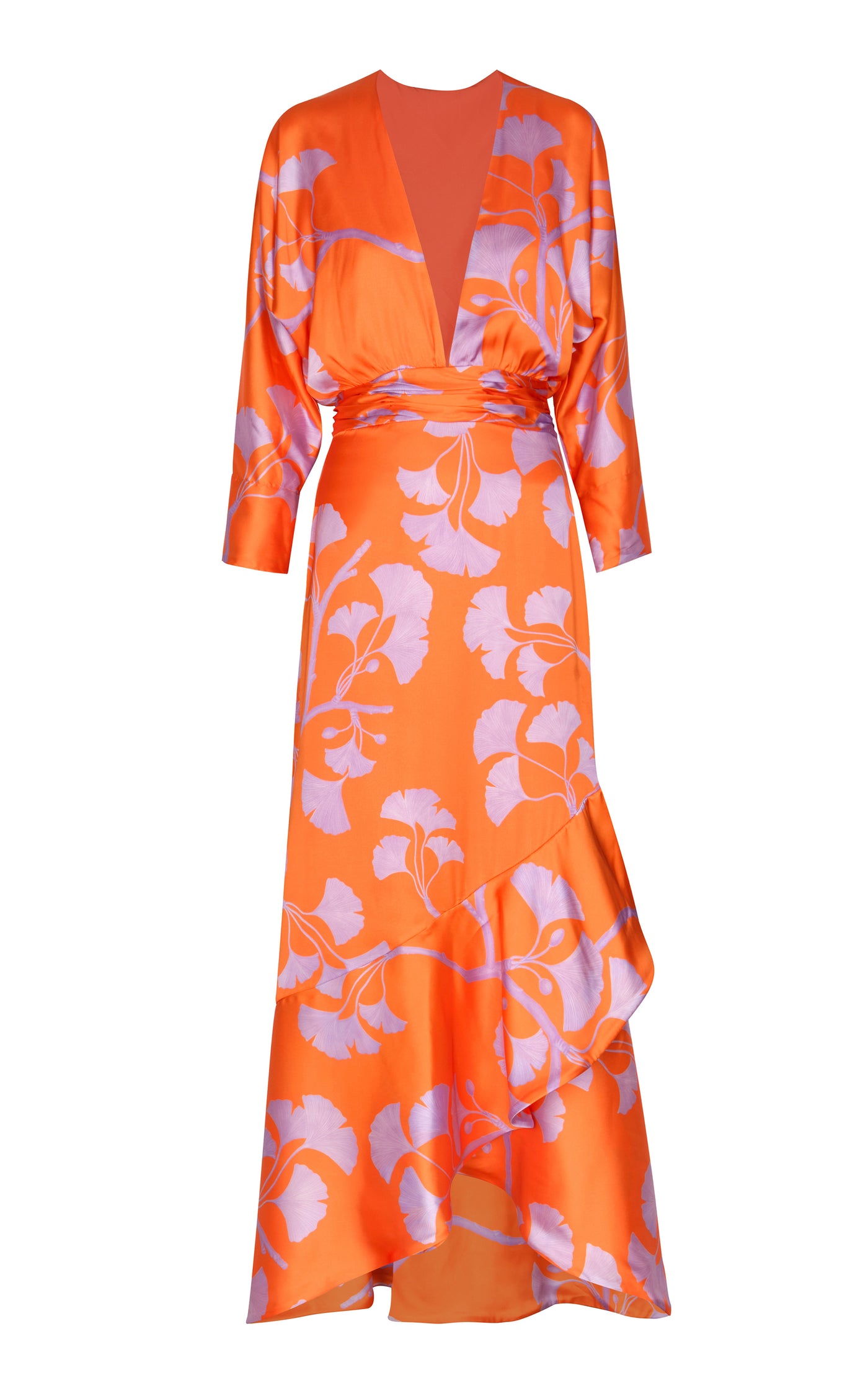 Heliconia Printed Twill Maxi Dress