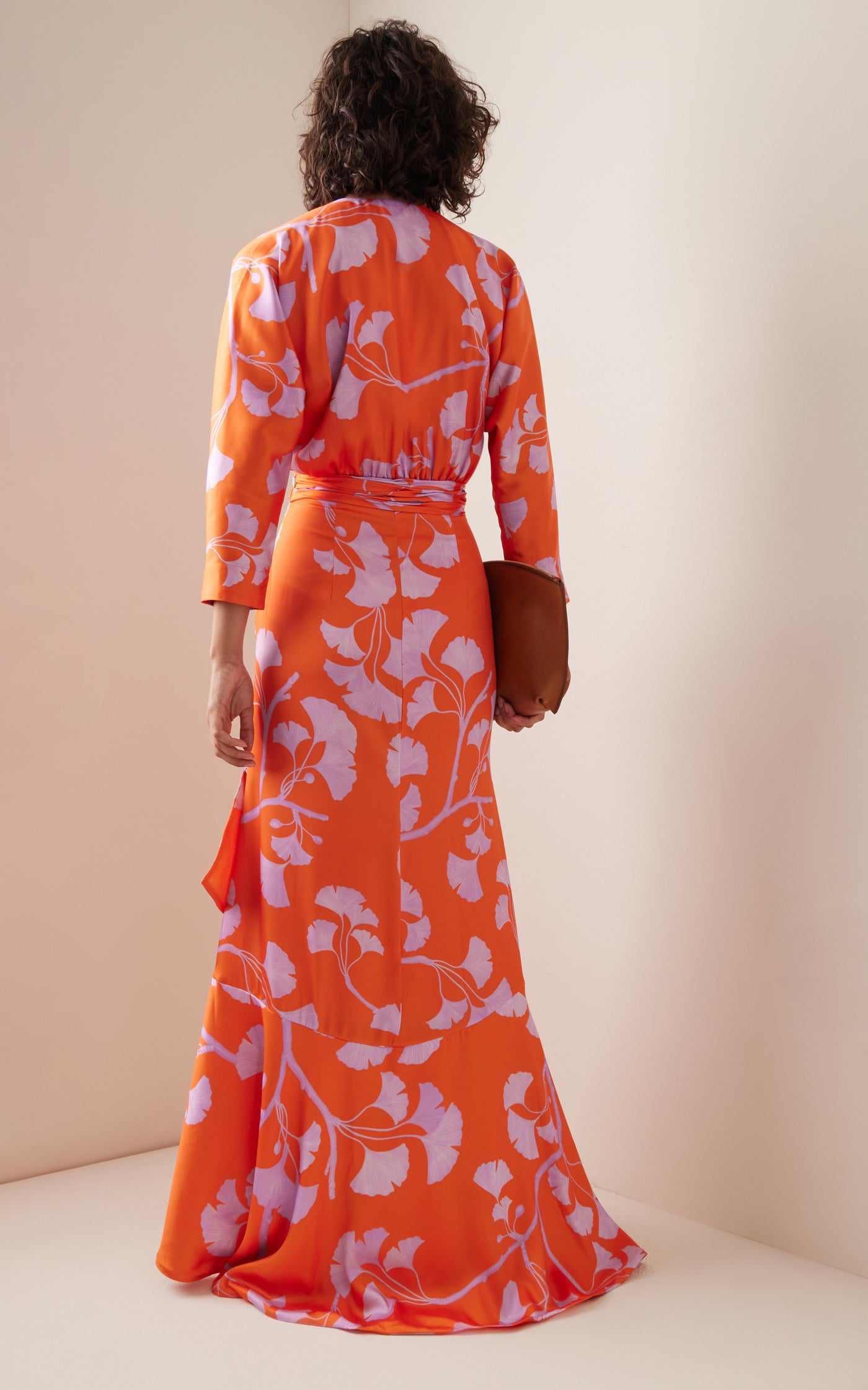 Heliconia Printed Twill Maxi Dress