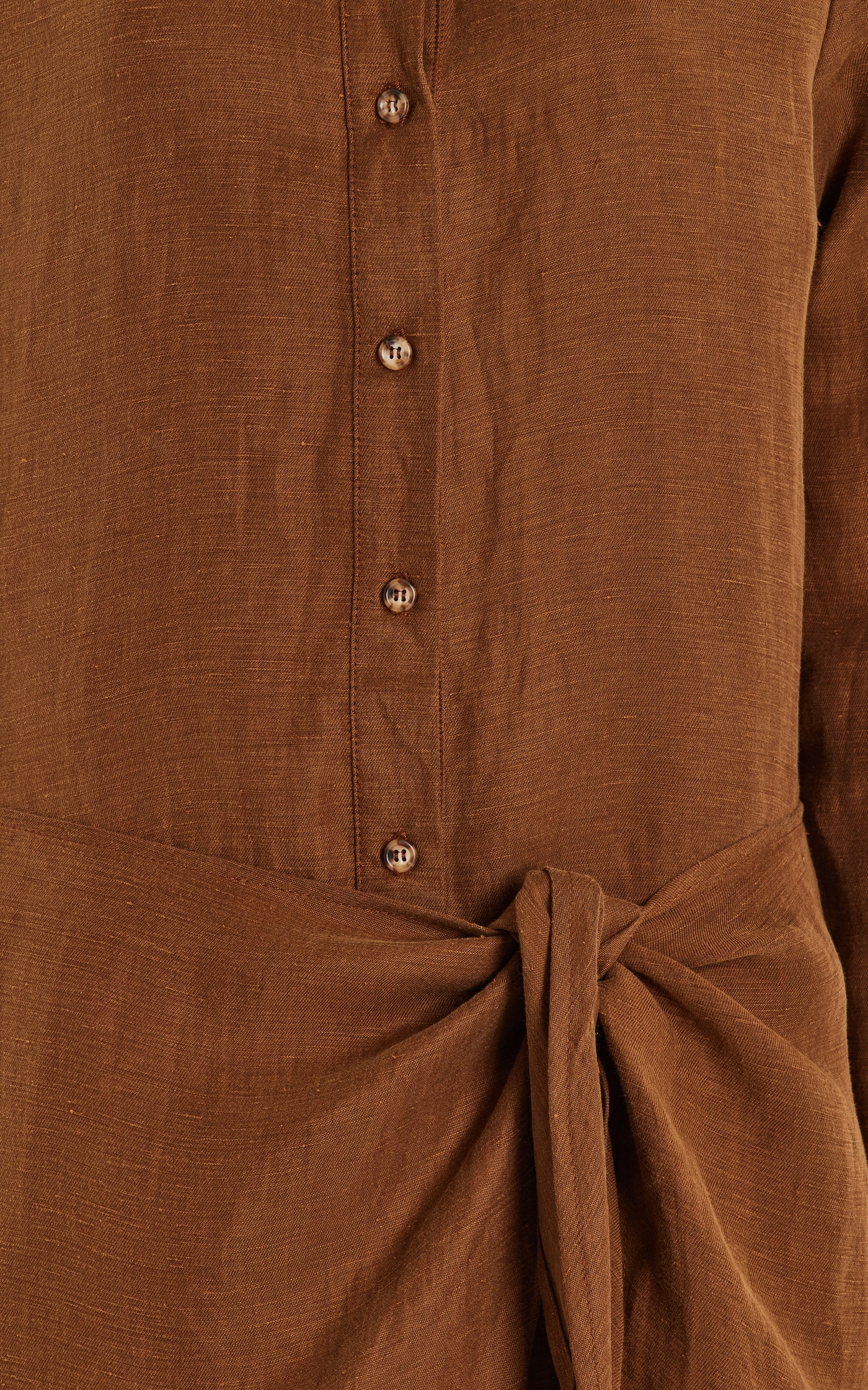 The L.A. Linen-Blend Midi Wrap Shirt Dress