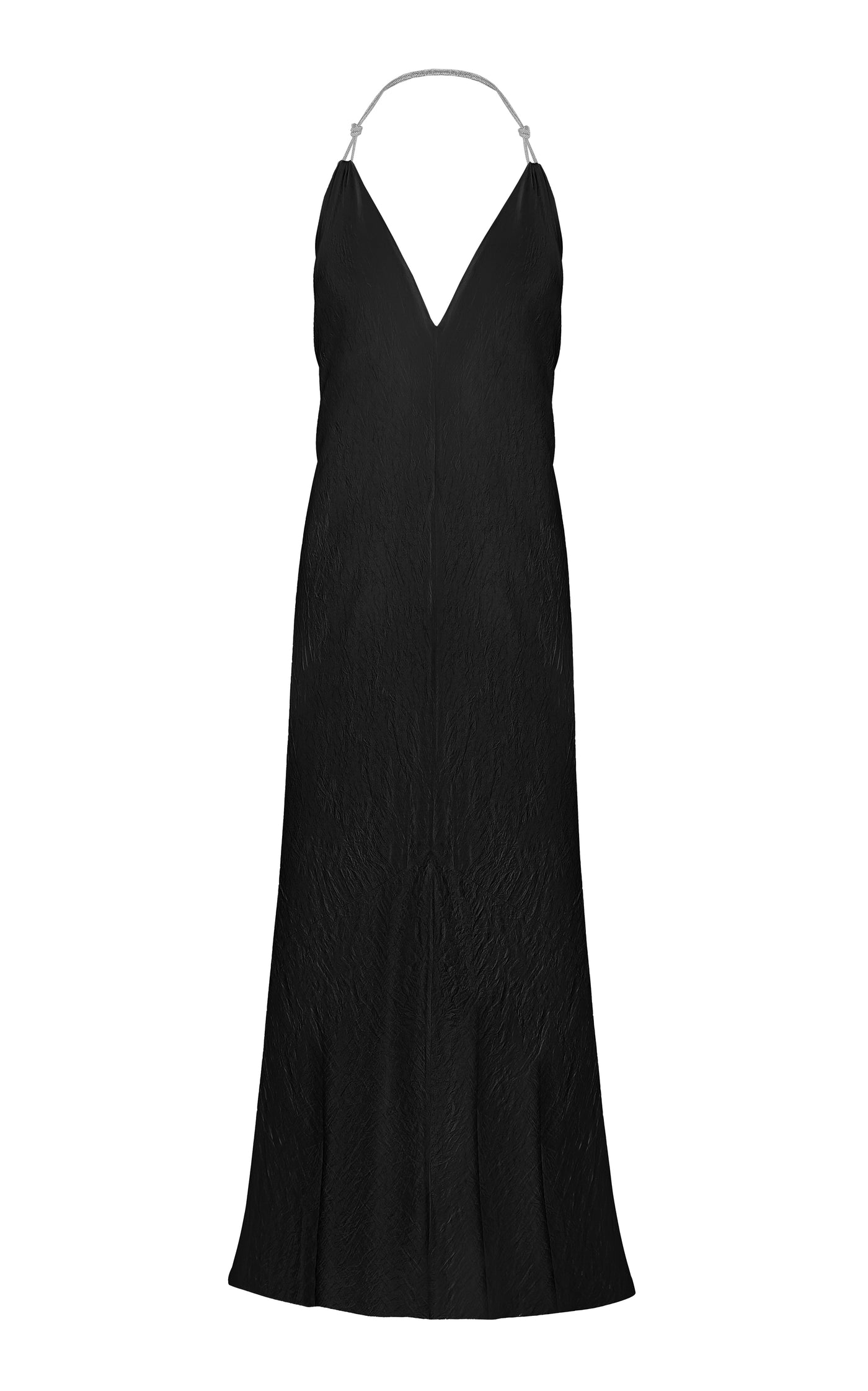Charlize Crystal-Strap Draped Maxi Dress
