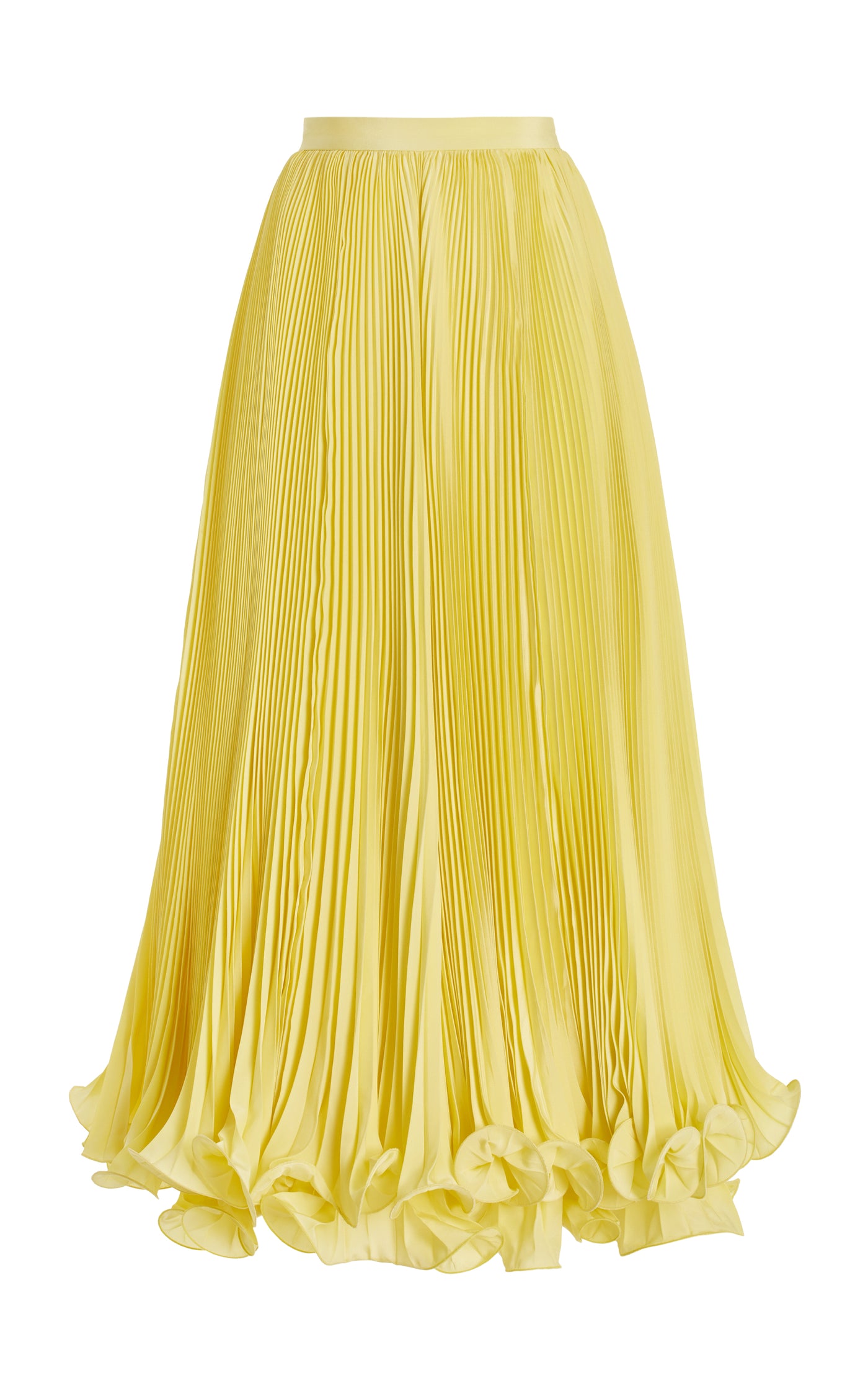 Pleated Light-Crepe Maxi Skirt