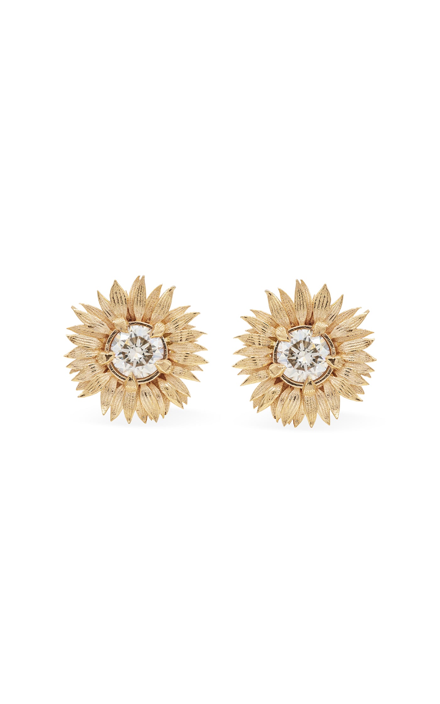 Helios 14K Yellow Gold Diamond Earrings