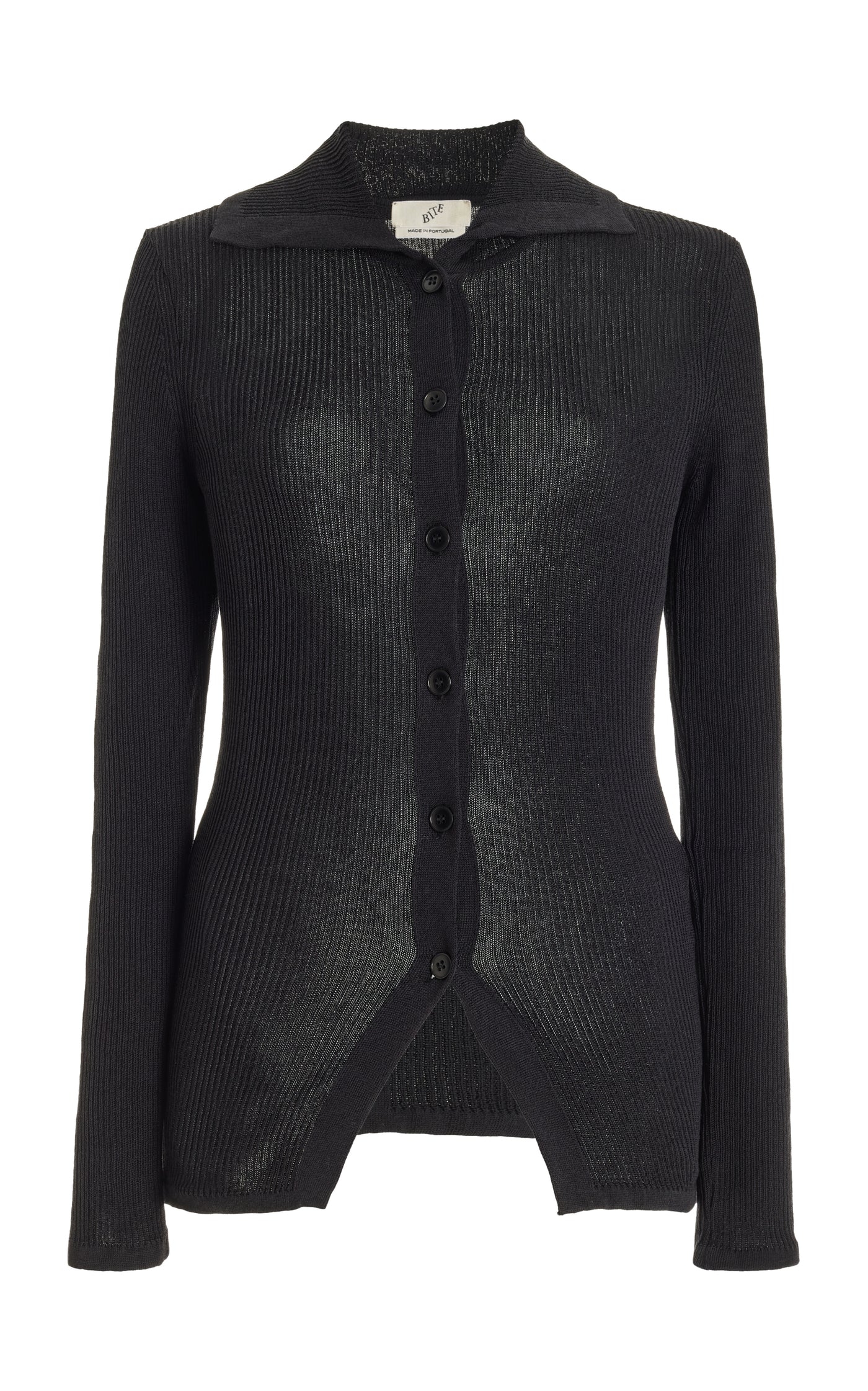 Ribbed-Knit Organic Silk-Cotton Cardigan