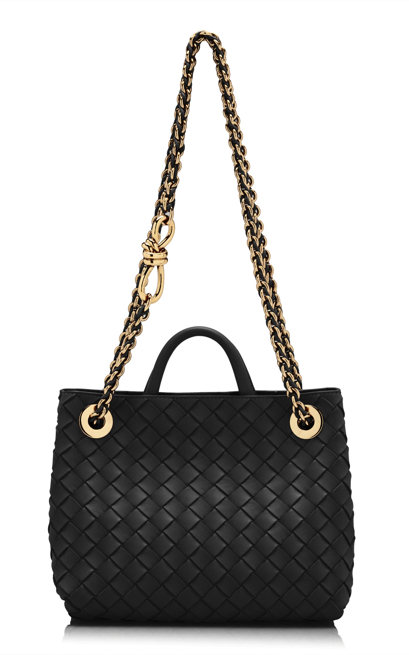 Small Andiamo Intrecciato Leather Chain Bag