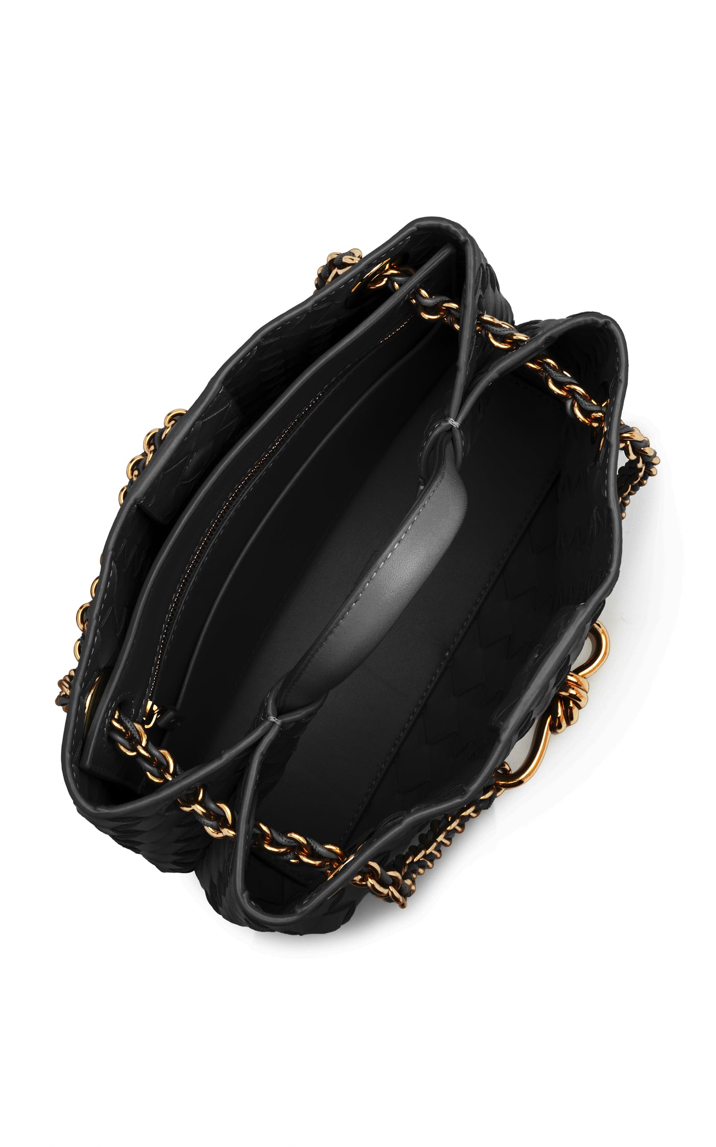 Small Andiamo Intrecciato Leather Chain Bag