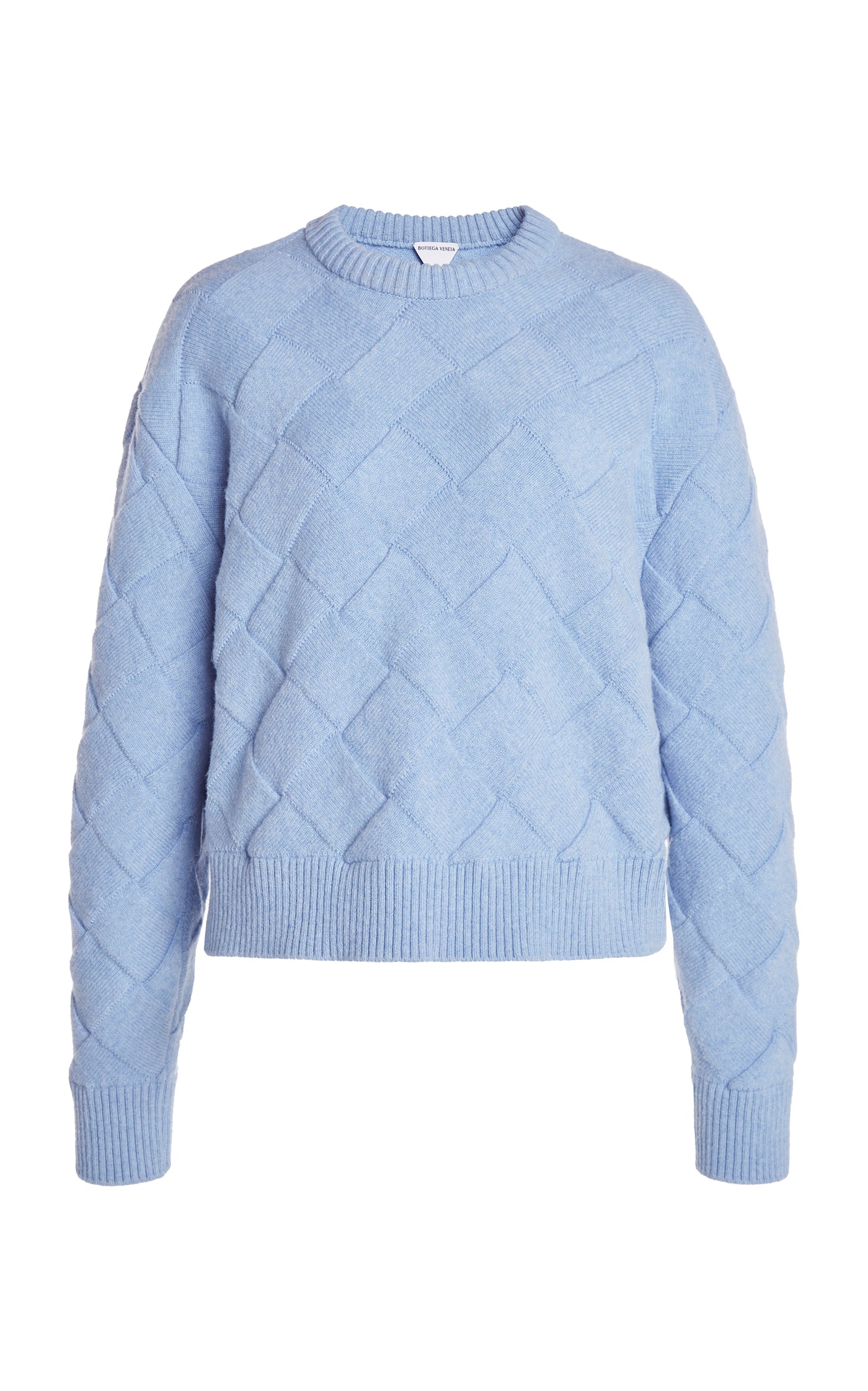Checked Knit Wool Sweater