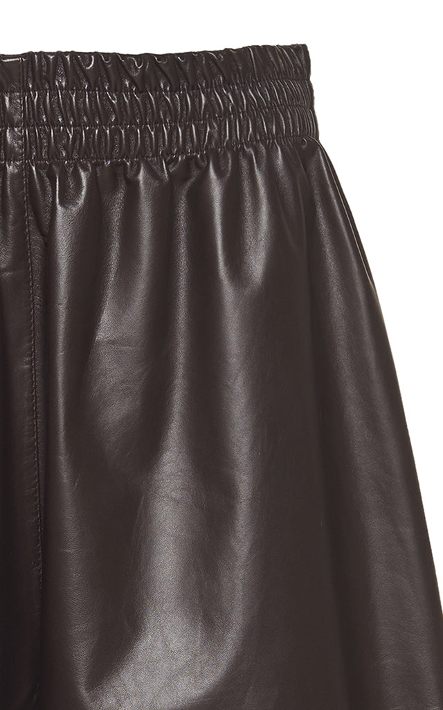Long Leather Shorts