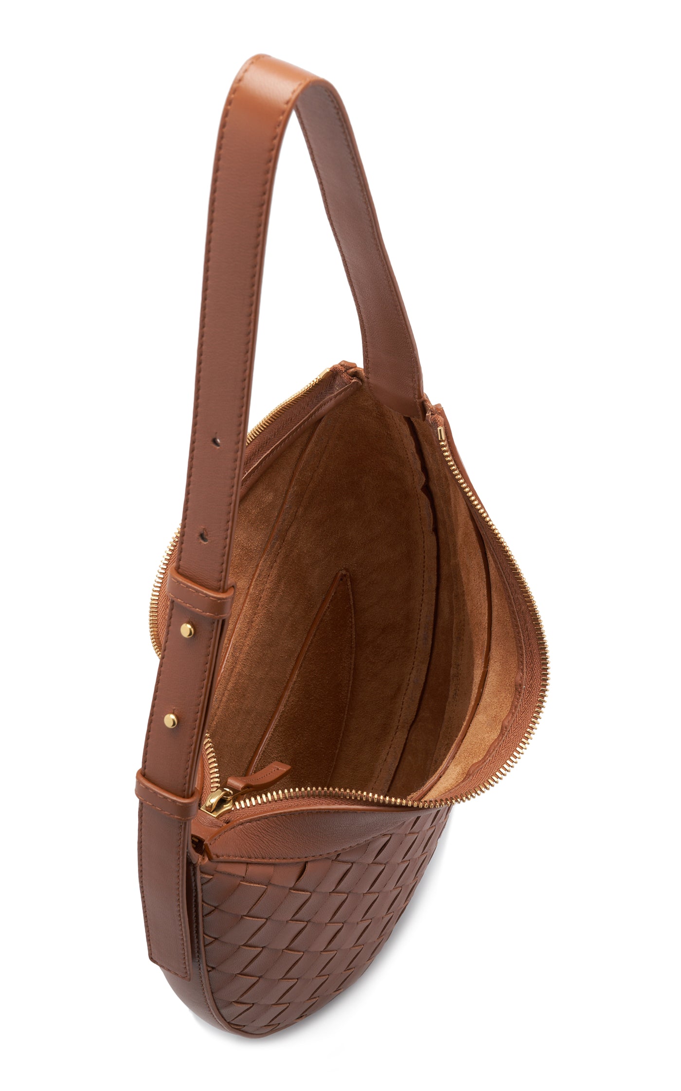 Small Hobo Intrecciato Leather Bag