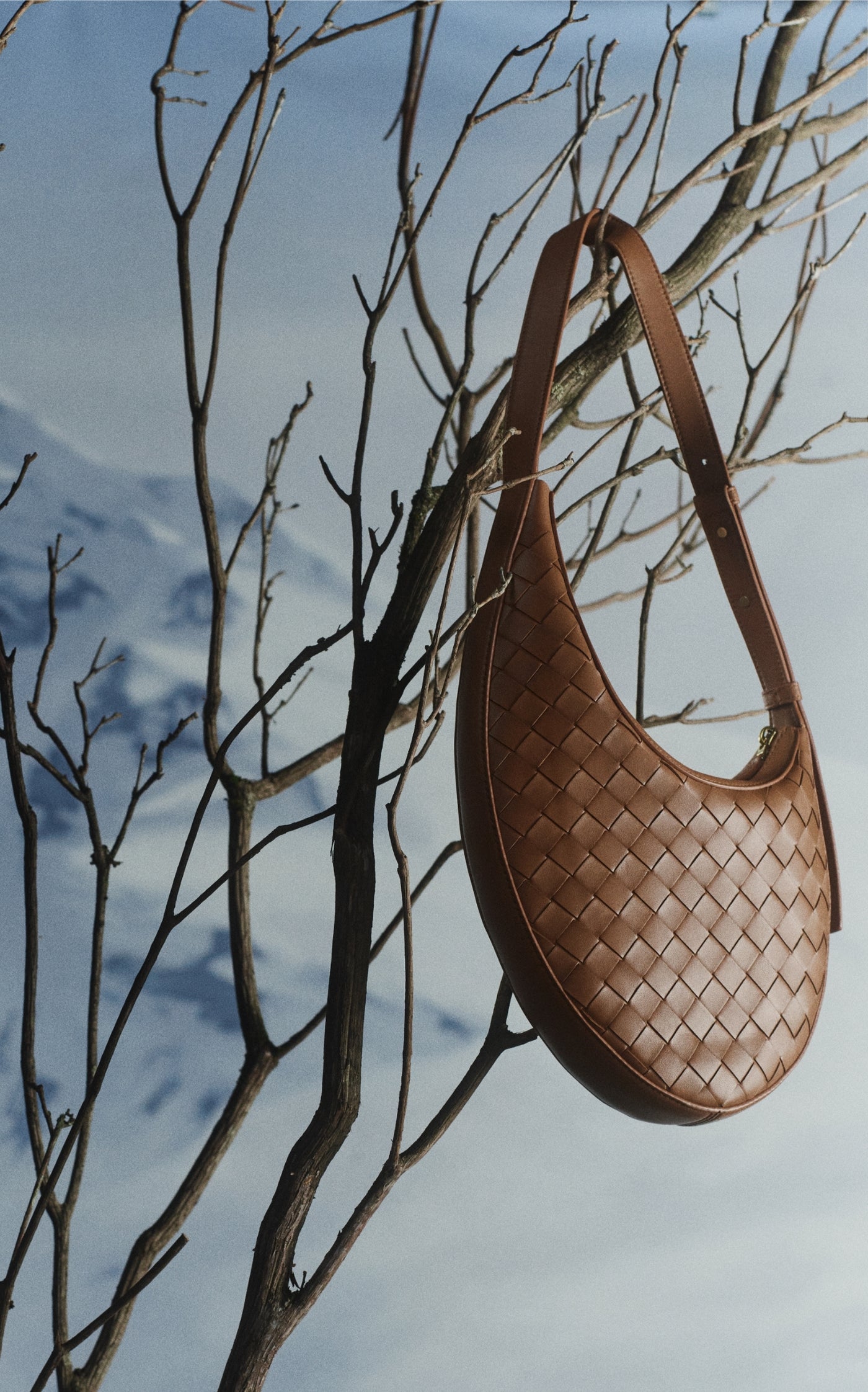 Small Hobo Intrecciato Leather Bag