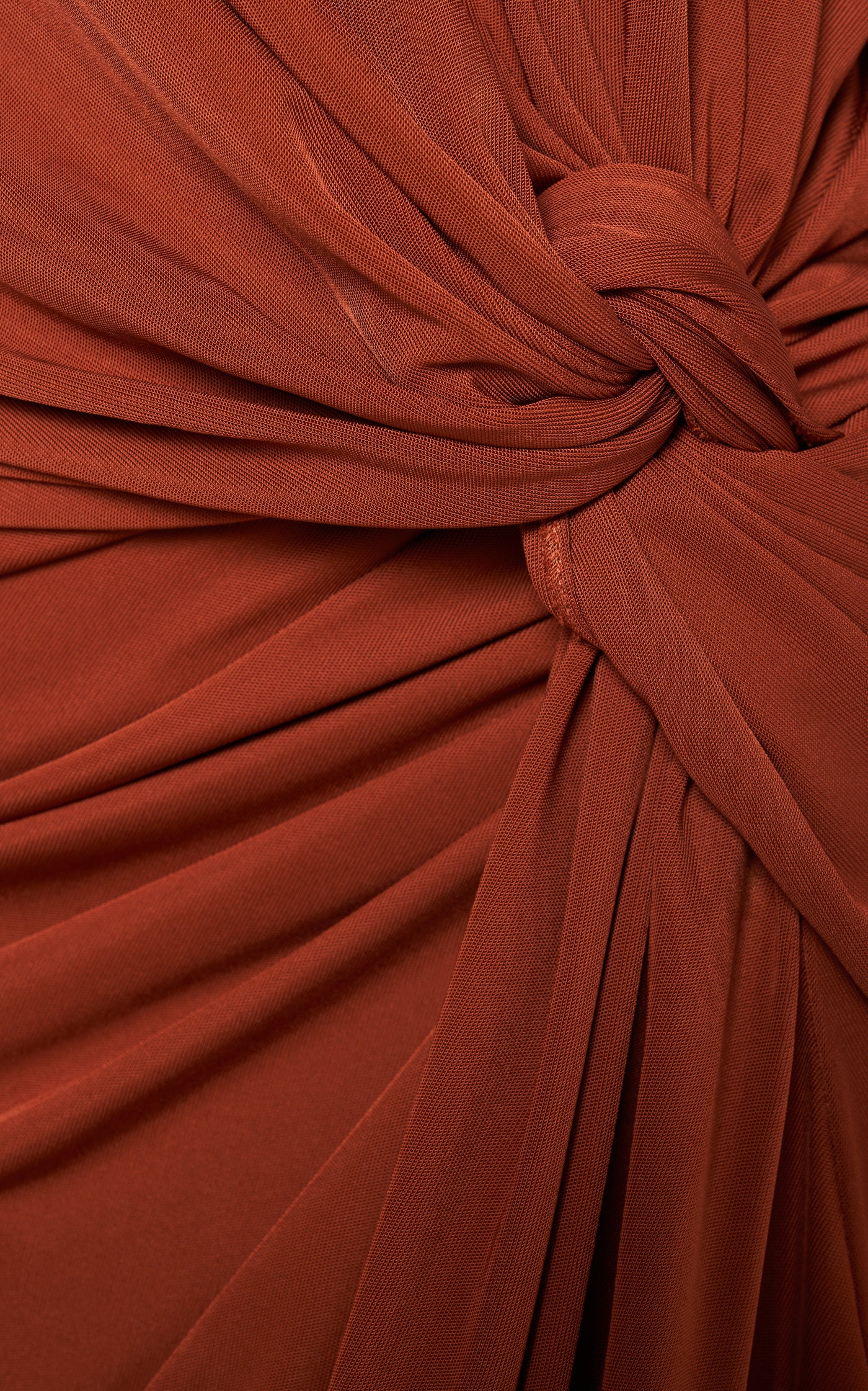 Draped Jersey Midi Halter Dress